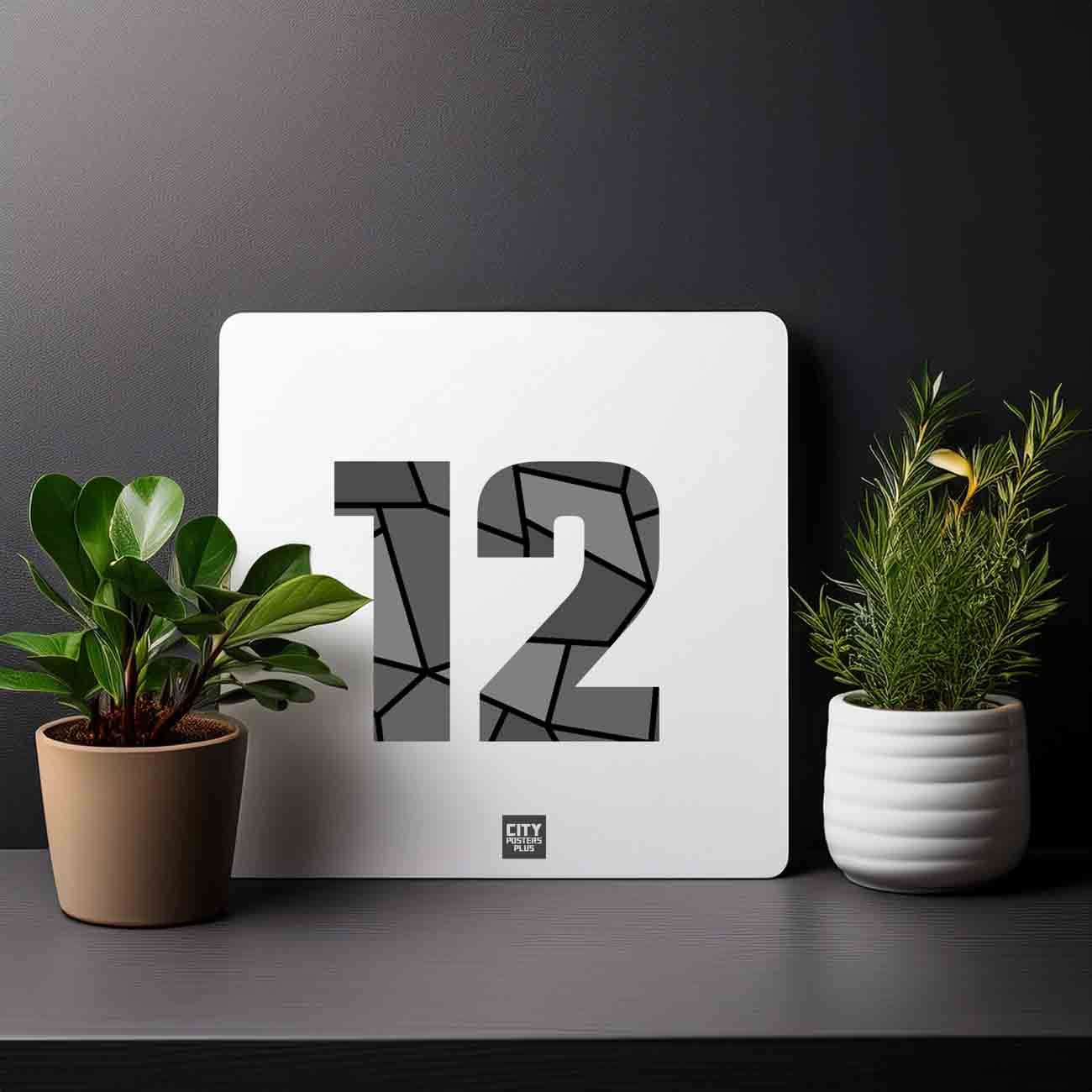 12 Number Mousepad (White)