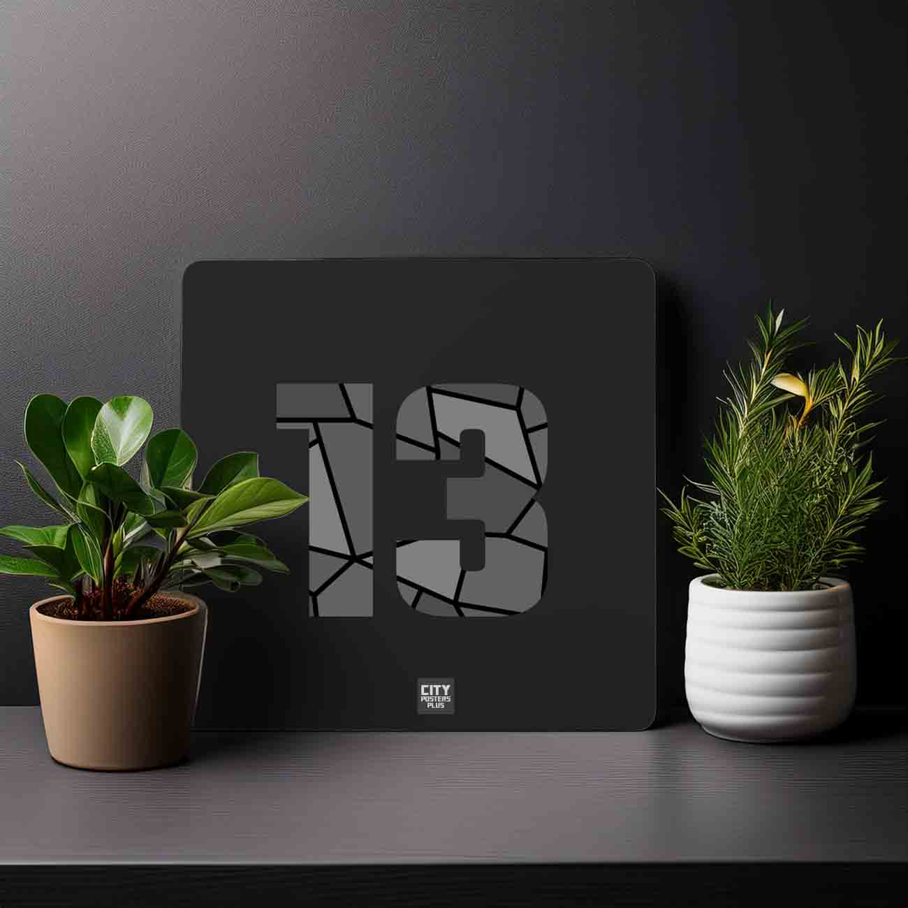 13 Number Mousepad (Black)