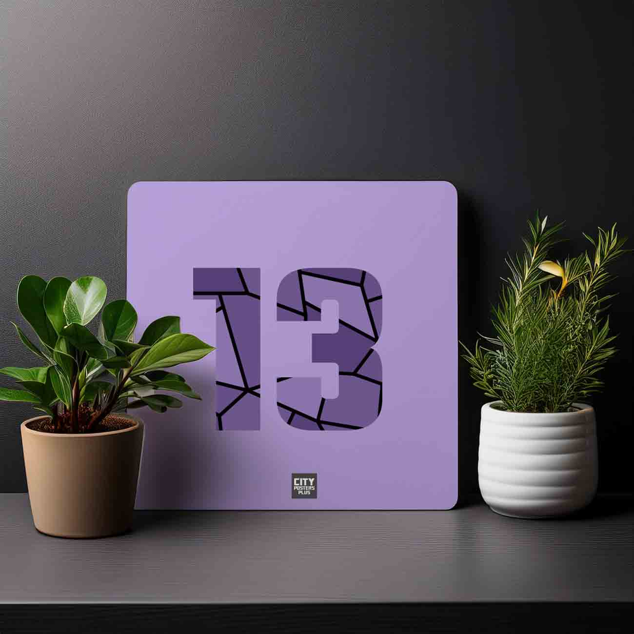 13 Number Mousepad (Iris Lavender)