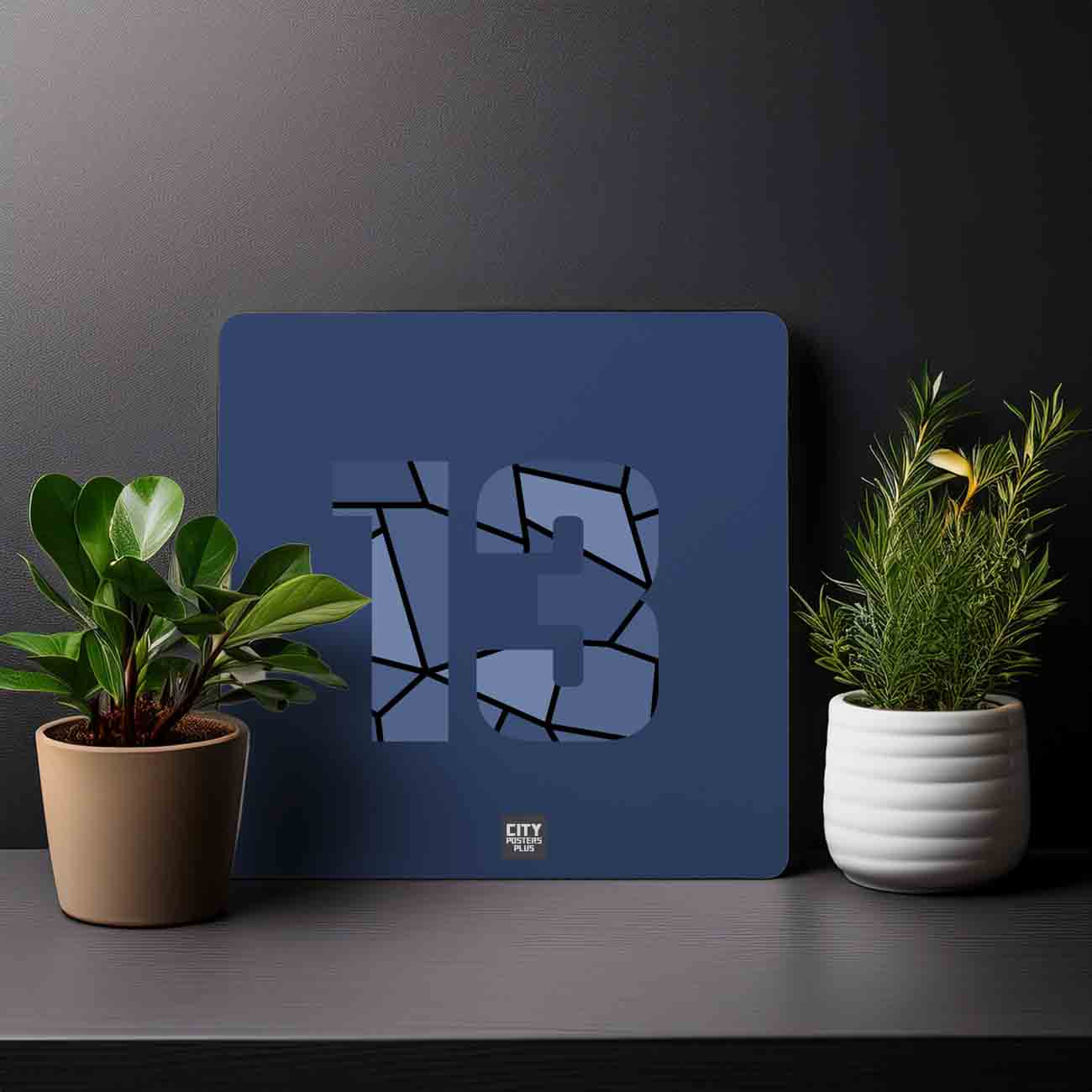 13 Number Mousepad (Navy Blue)