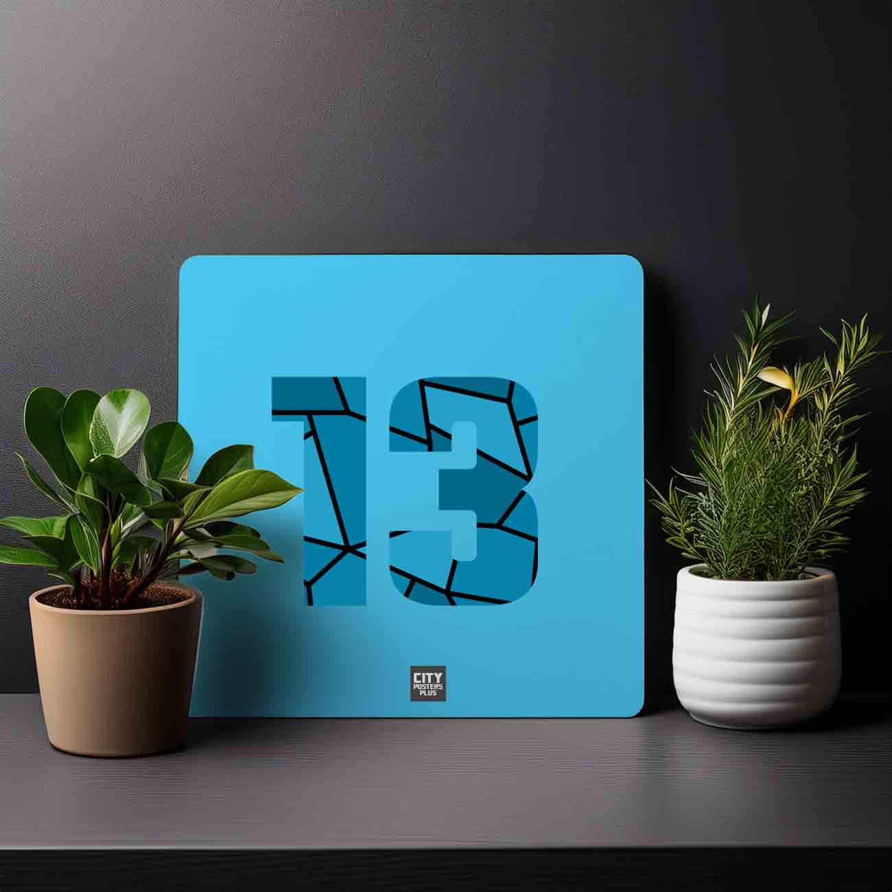 13 Number Mousepad (Sky Blue)