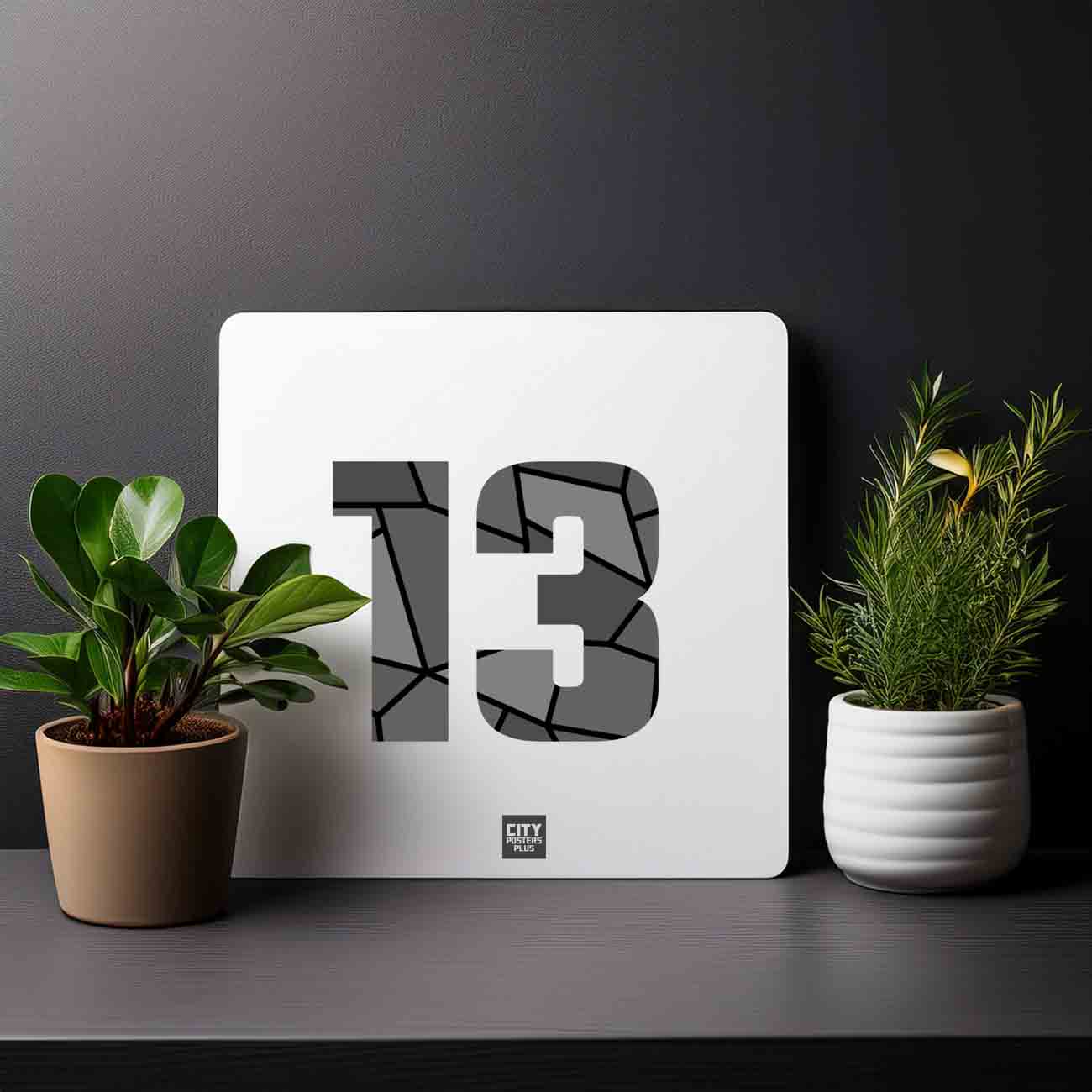 13 Number Mousepad (White)
