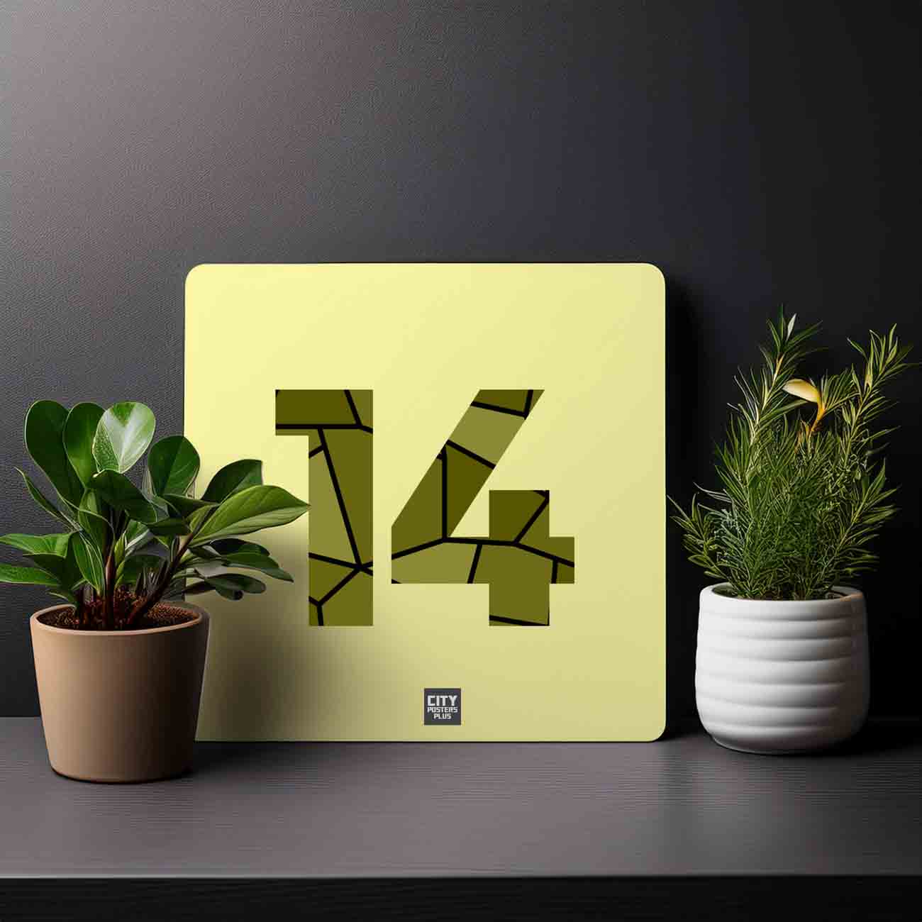 14 Number Mousepad (Butter Yellow)