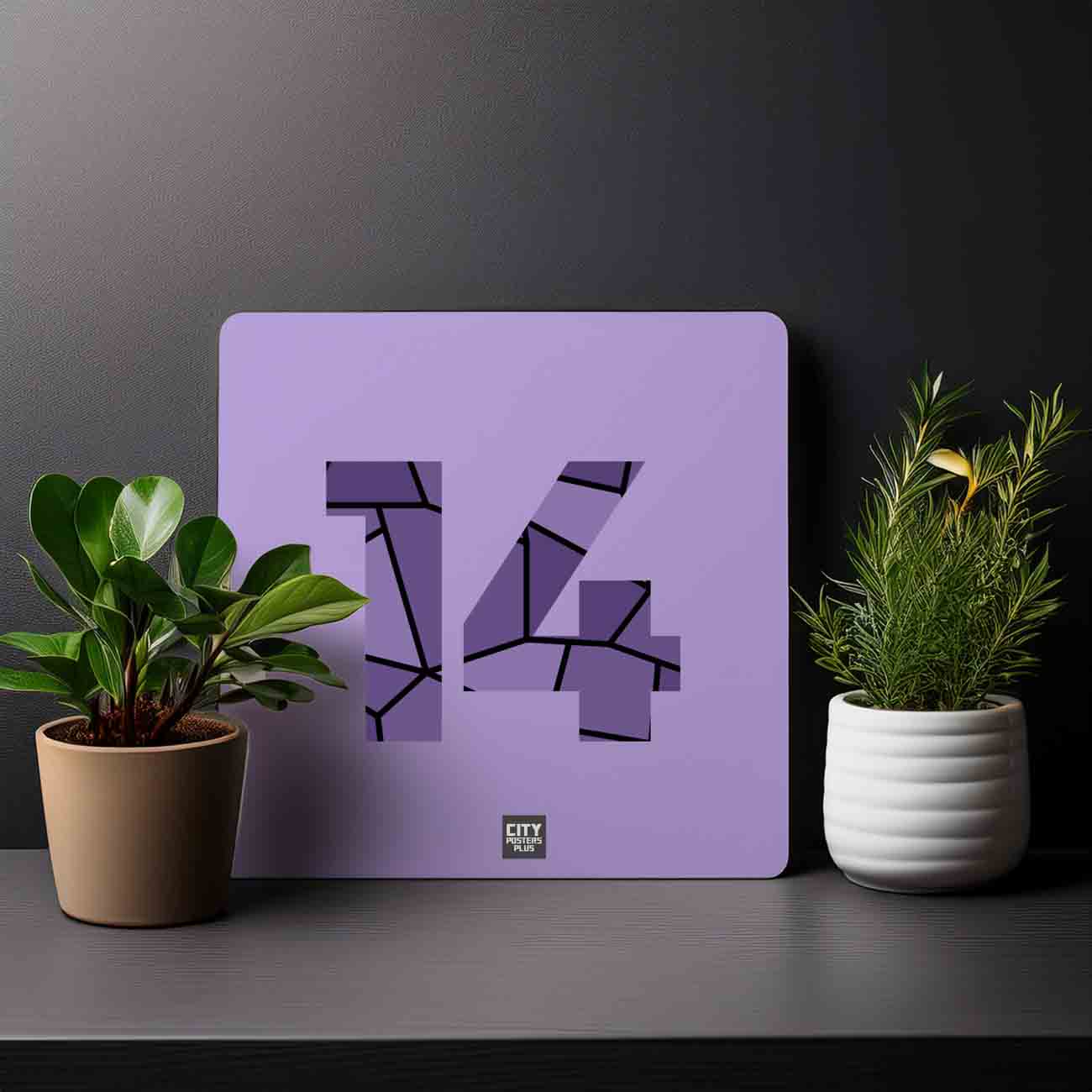 14 Number Mousepad (Iris Lavender)