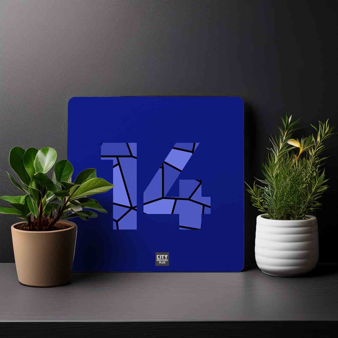 14 Number Mousepad (Royal Blue)
