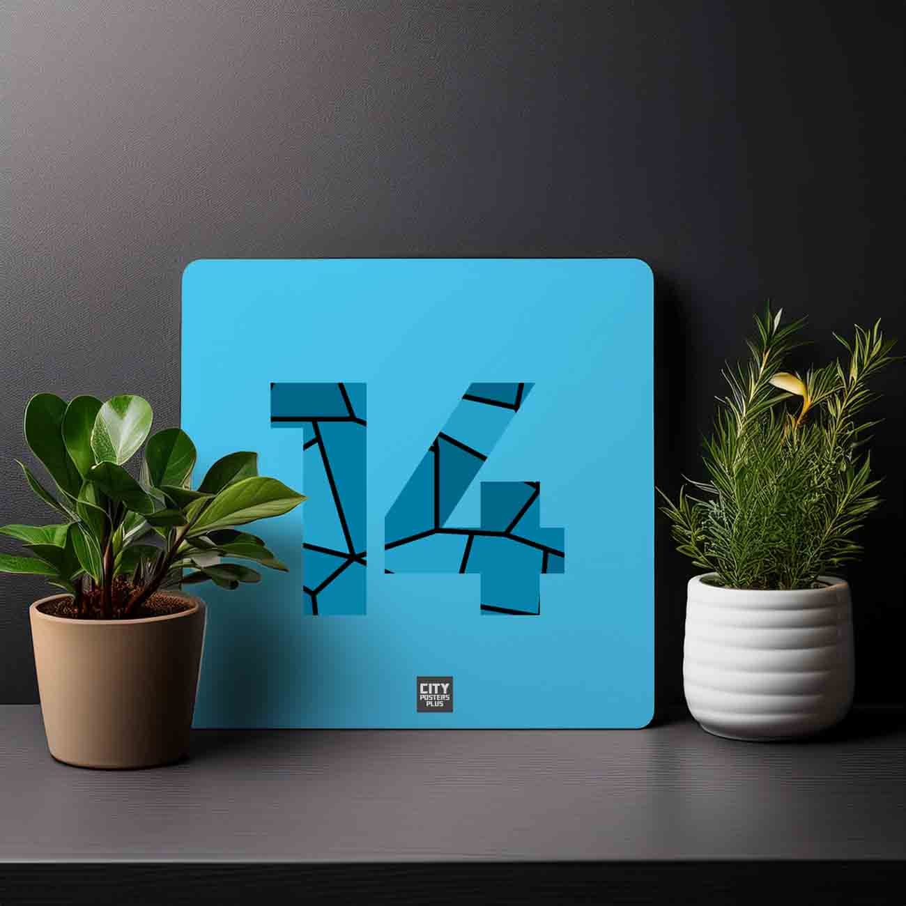 14 Number Mousepad (Sky Blue)