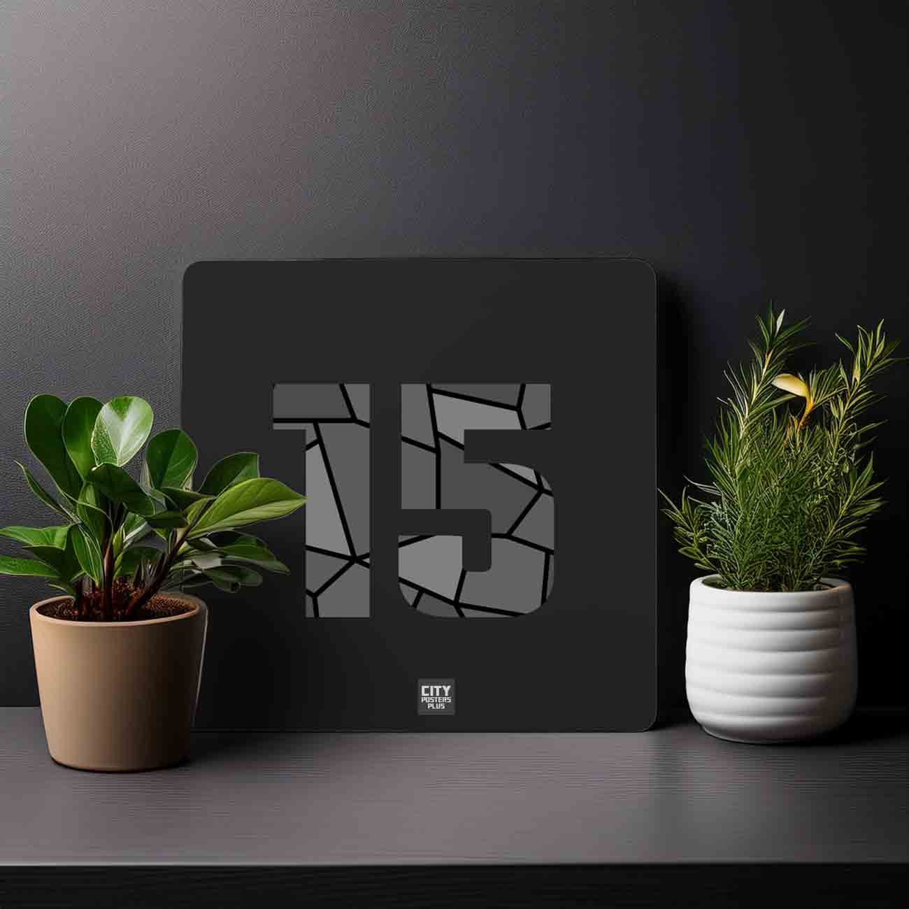 15 Number Mousepad (Black)