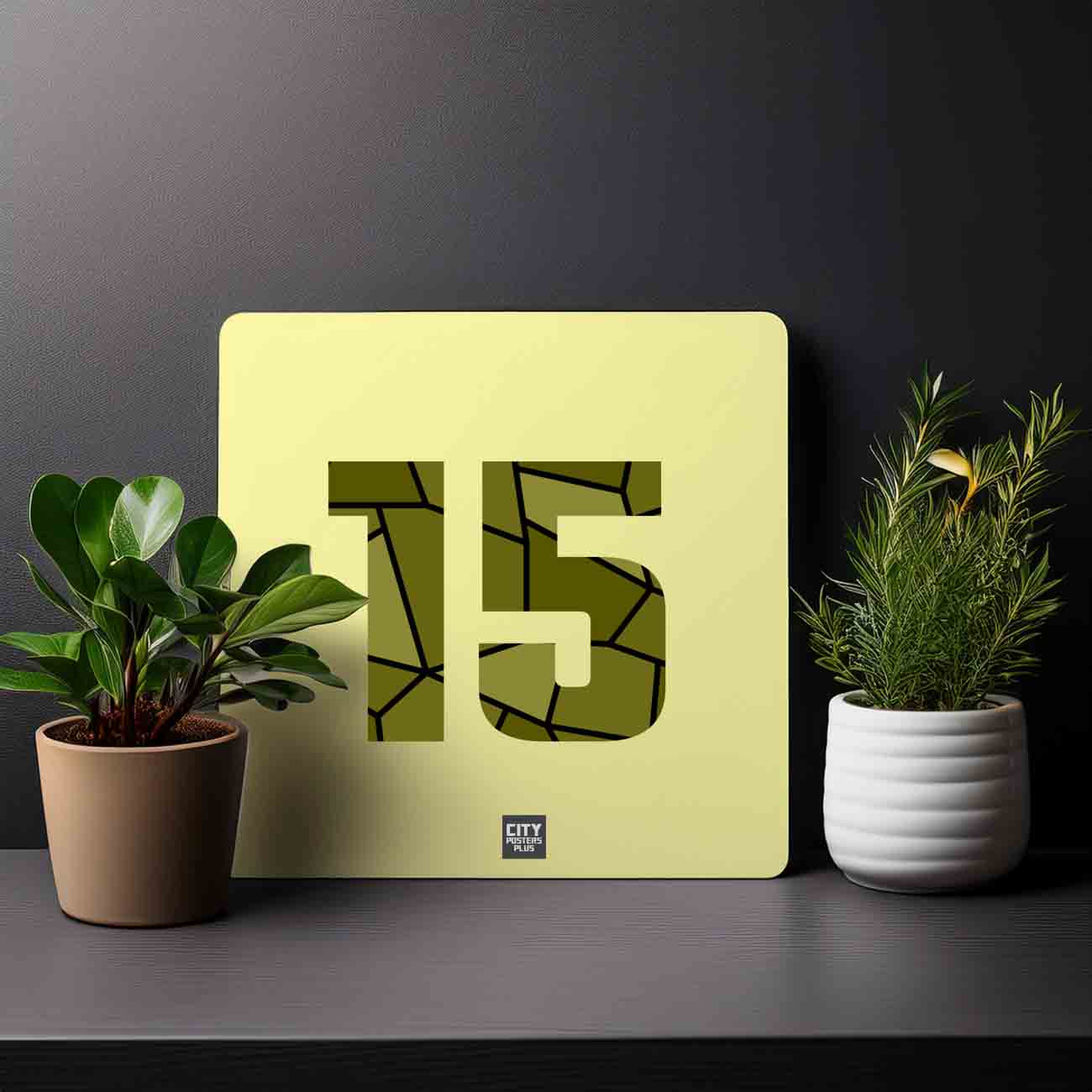 15 Number Mousepad (Butter Yellow)