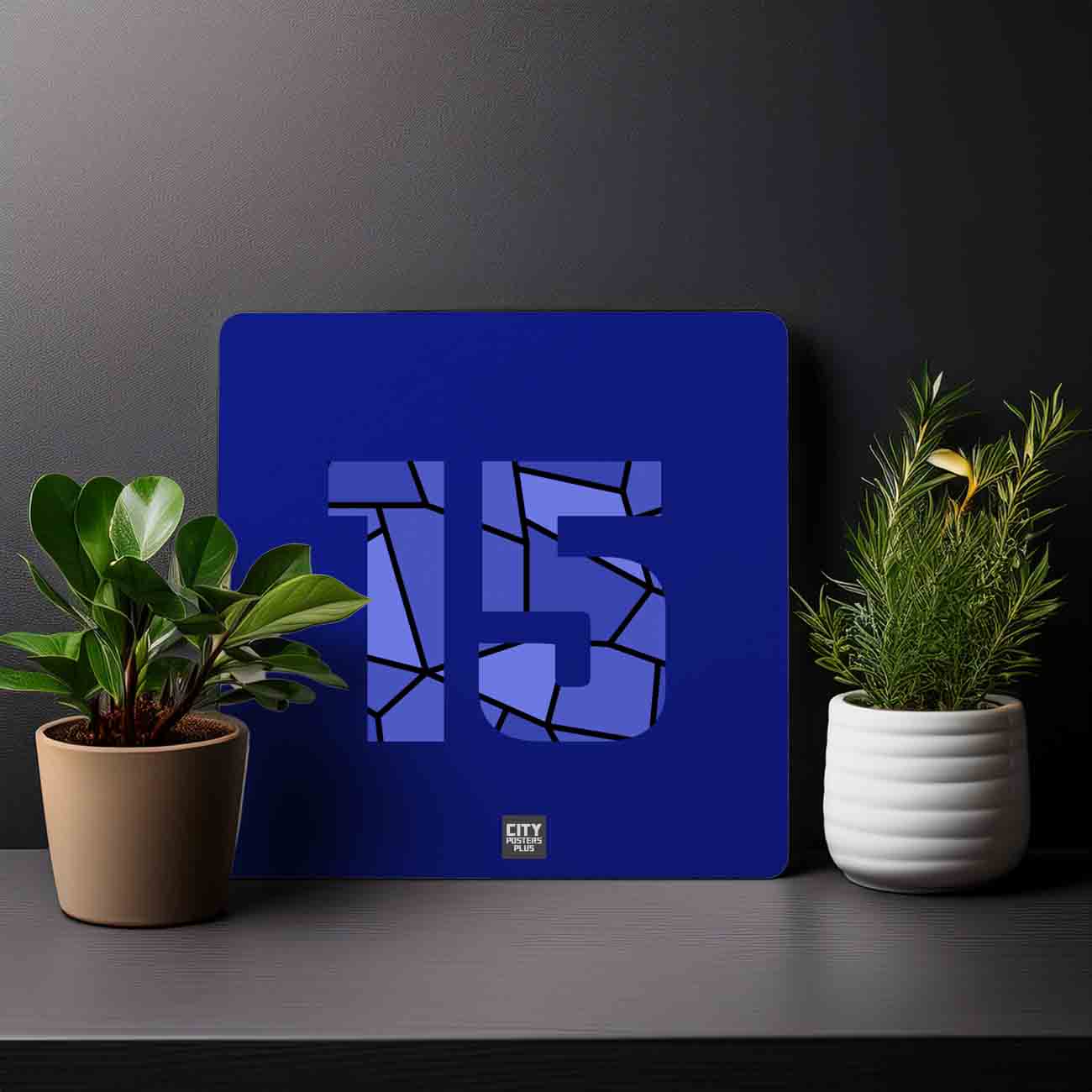 15 Number Mousepad (Royal Blue)