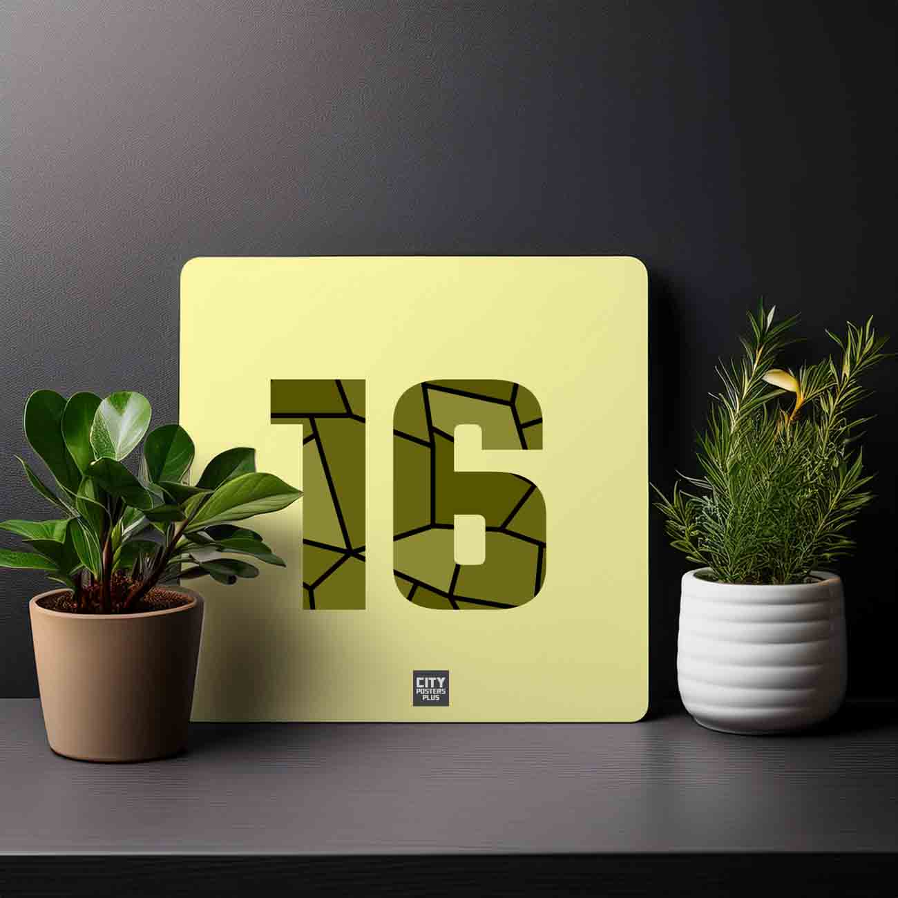 16 Number Mousepad (Butter Yellow)