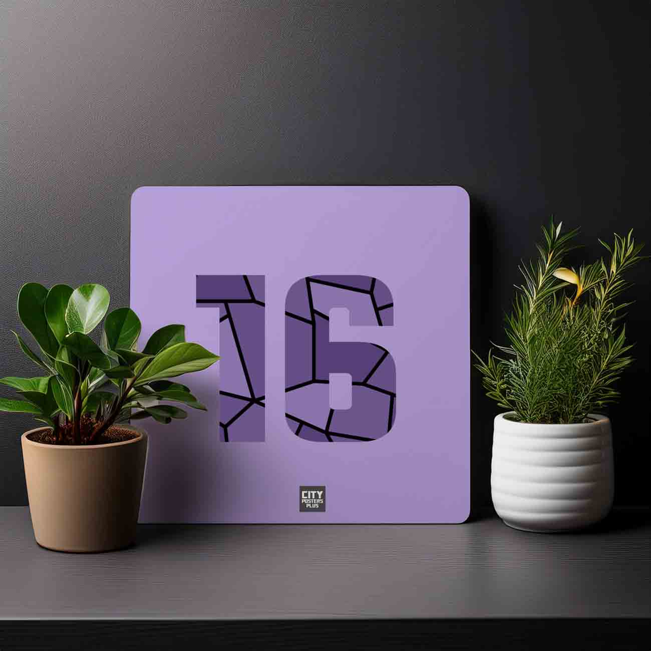 16 Number Mousepad (Iris Lavender)
