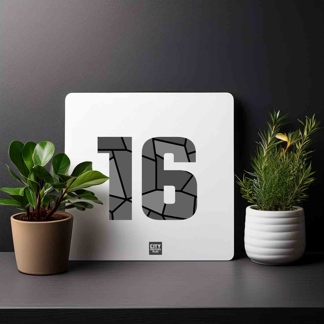 16 Number Mousepad (White)