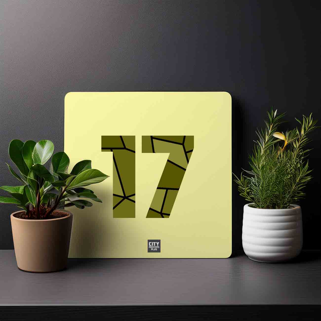 17 Number Mousepad (Butter Yellow)