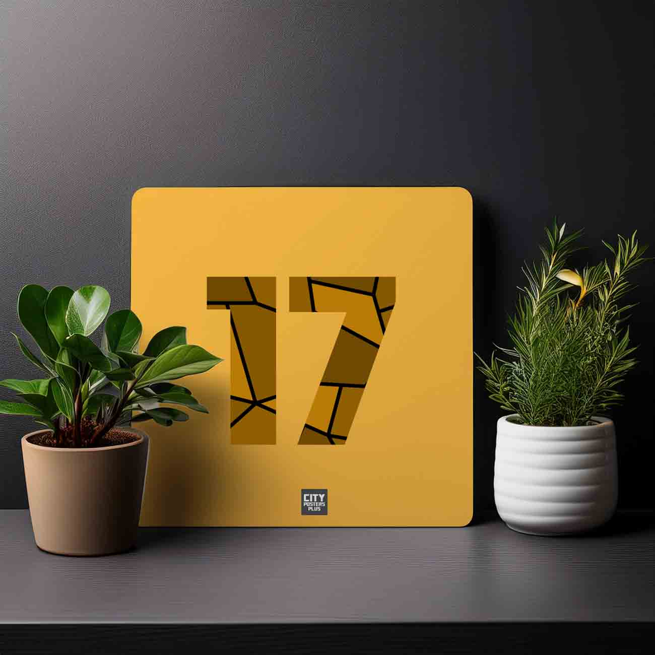 17 Number Mousepad (Golden Yellow)