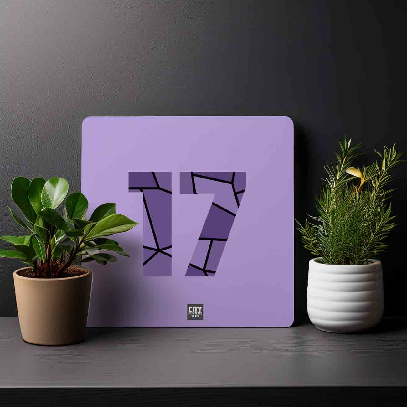 17 Number Mousepad (Iris Lavender)