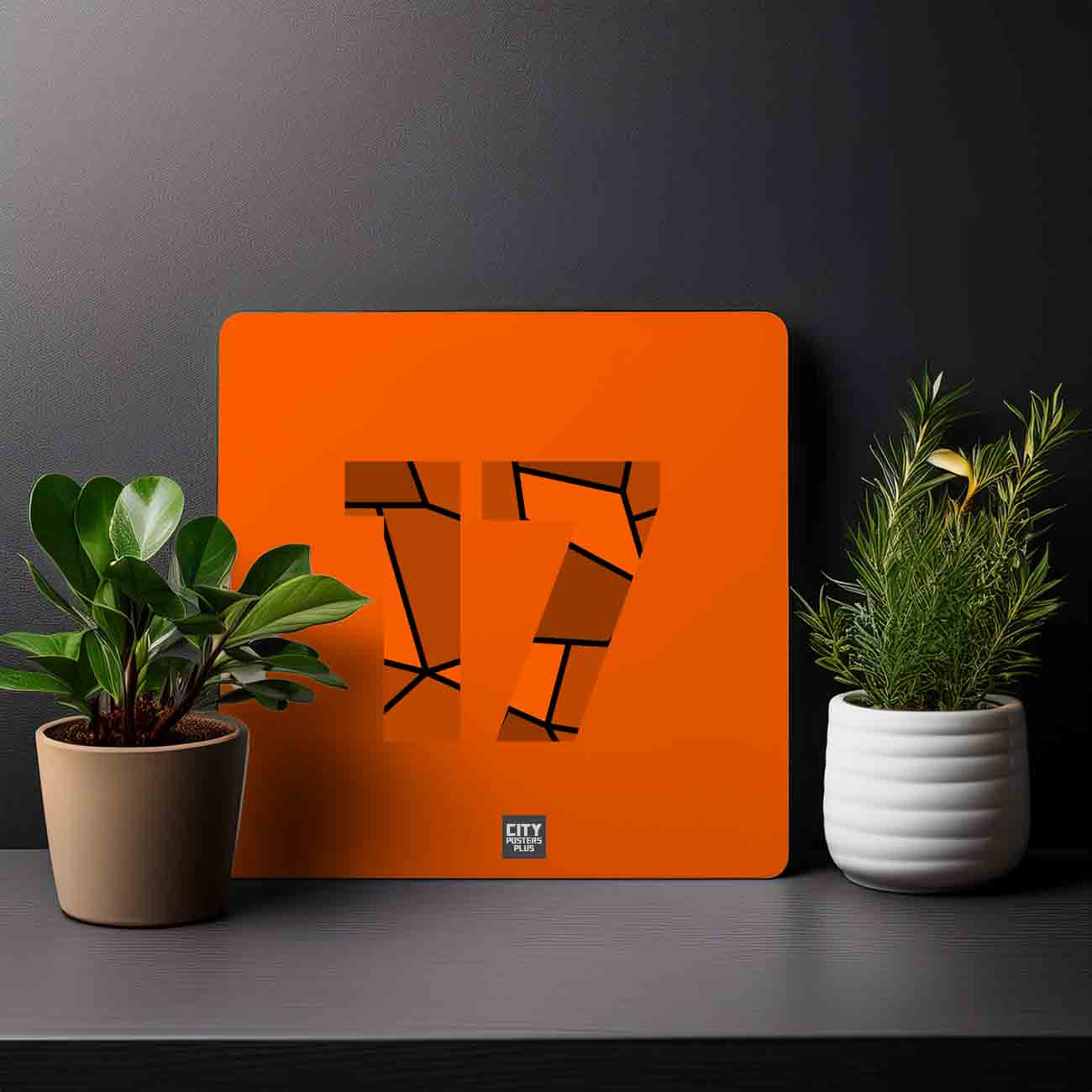 17 Number Mousepad (Orange)