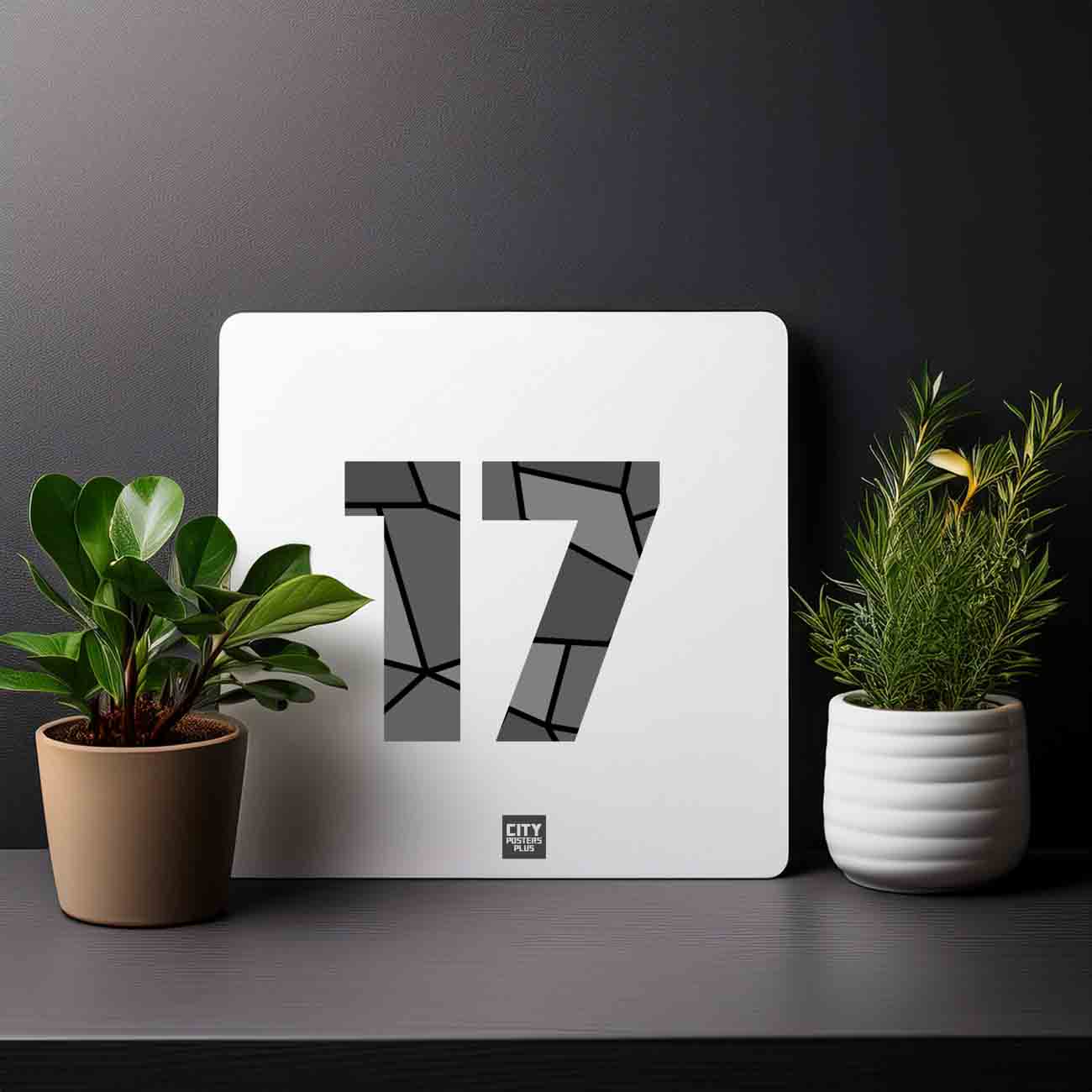 17 Number Mousepad (White)