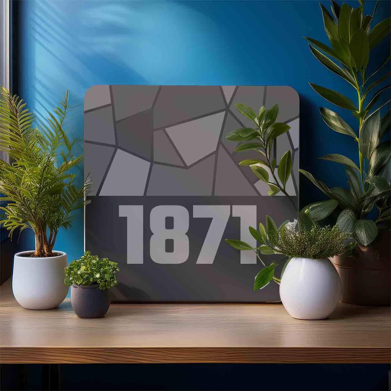 1871 Year Mousepad (Charcoal Grey)