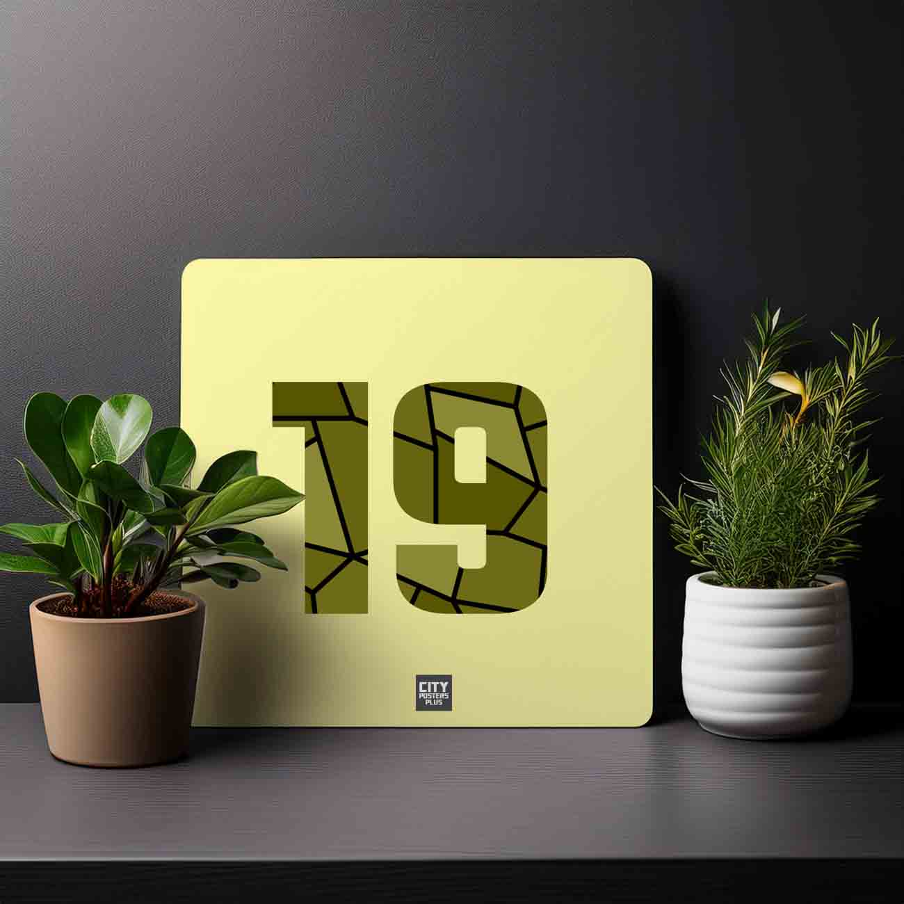 19 Number Mousepad (Butter Yellow)