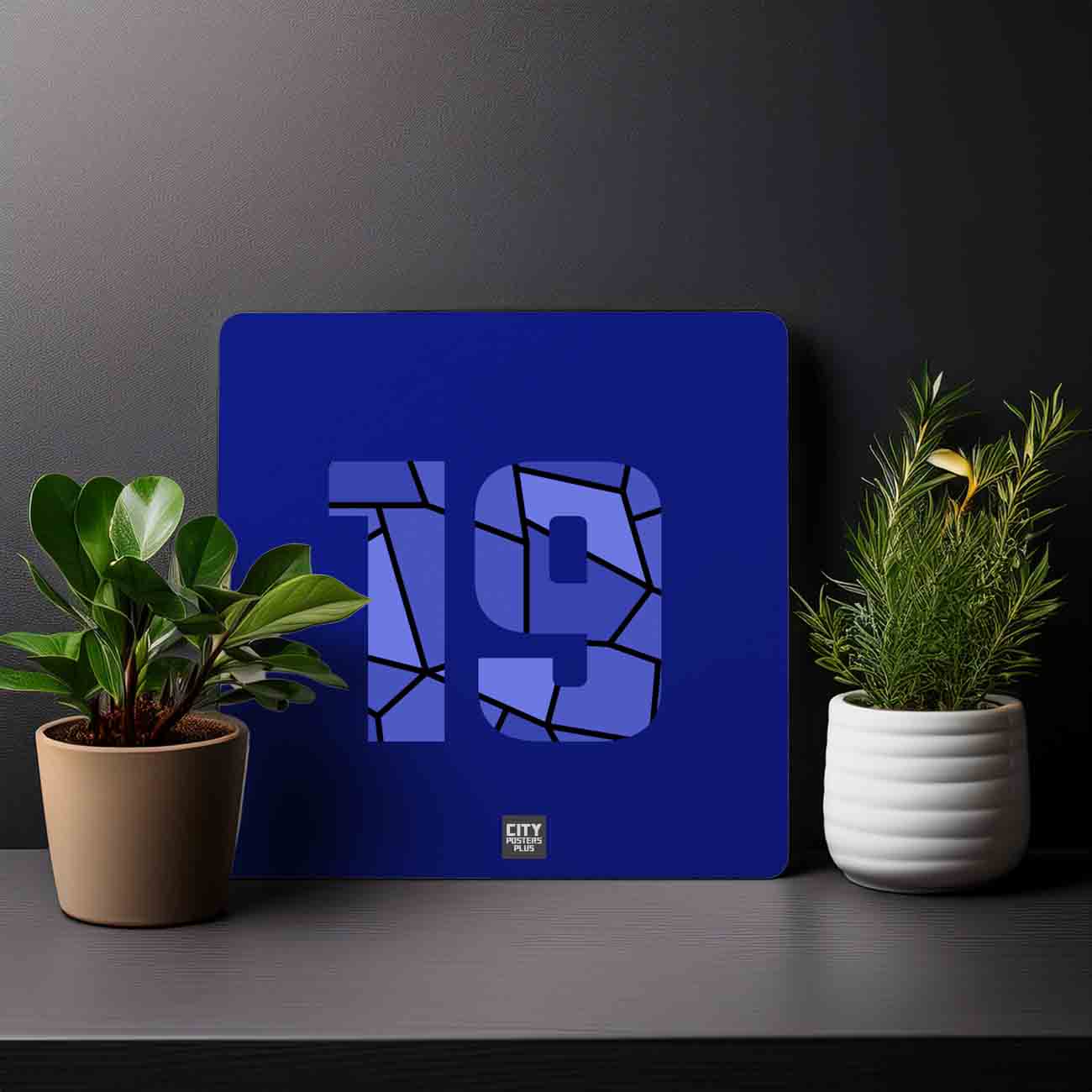 19 Number Mousepad (Royal Blue)