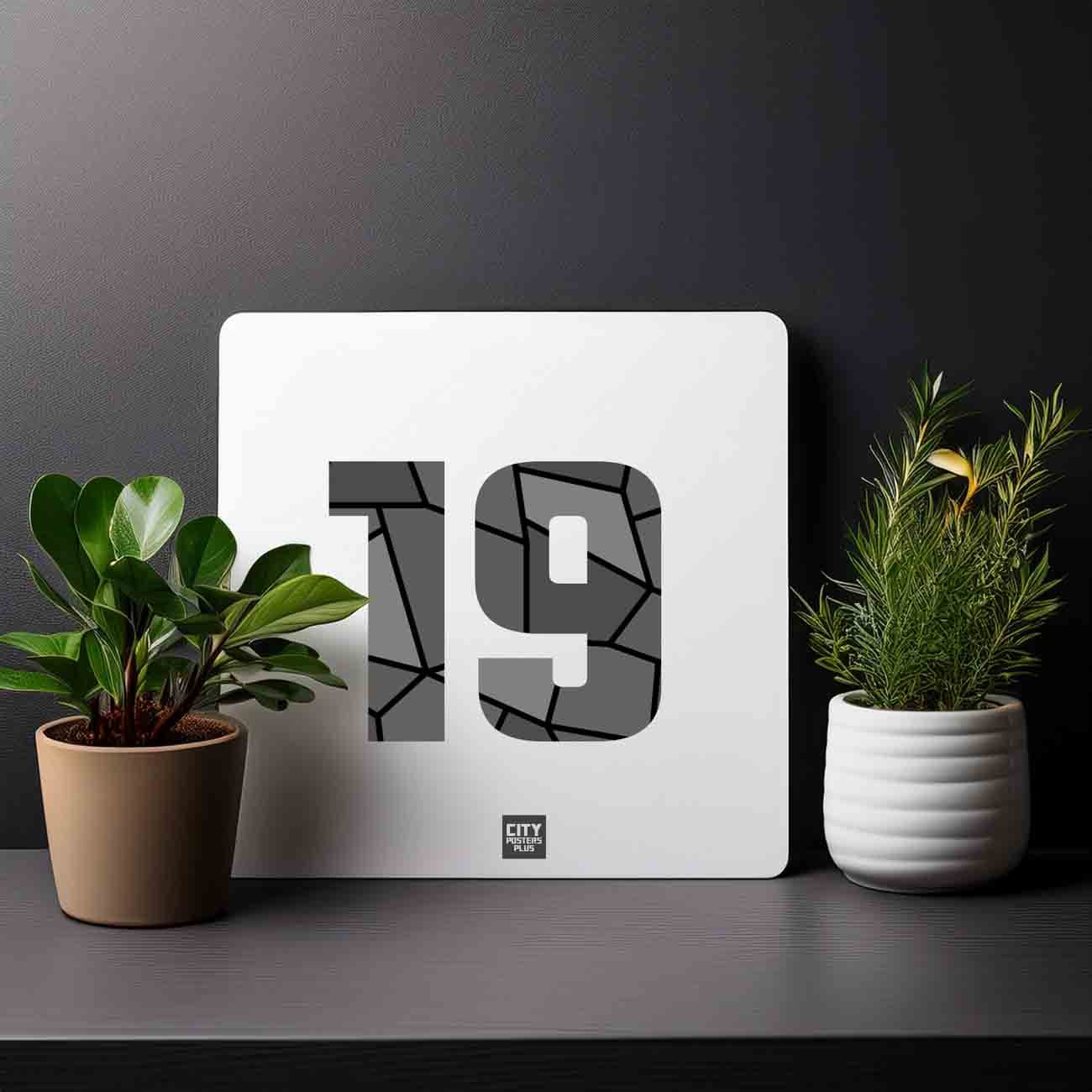 19 Number Mousepad (White)