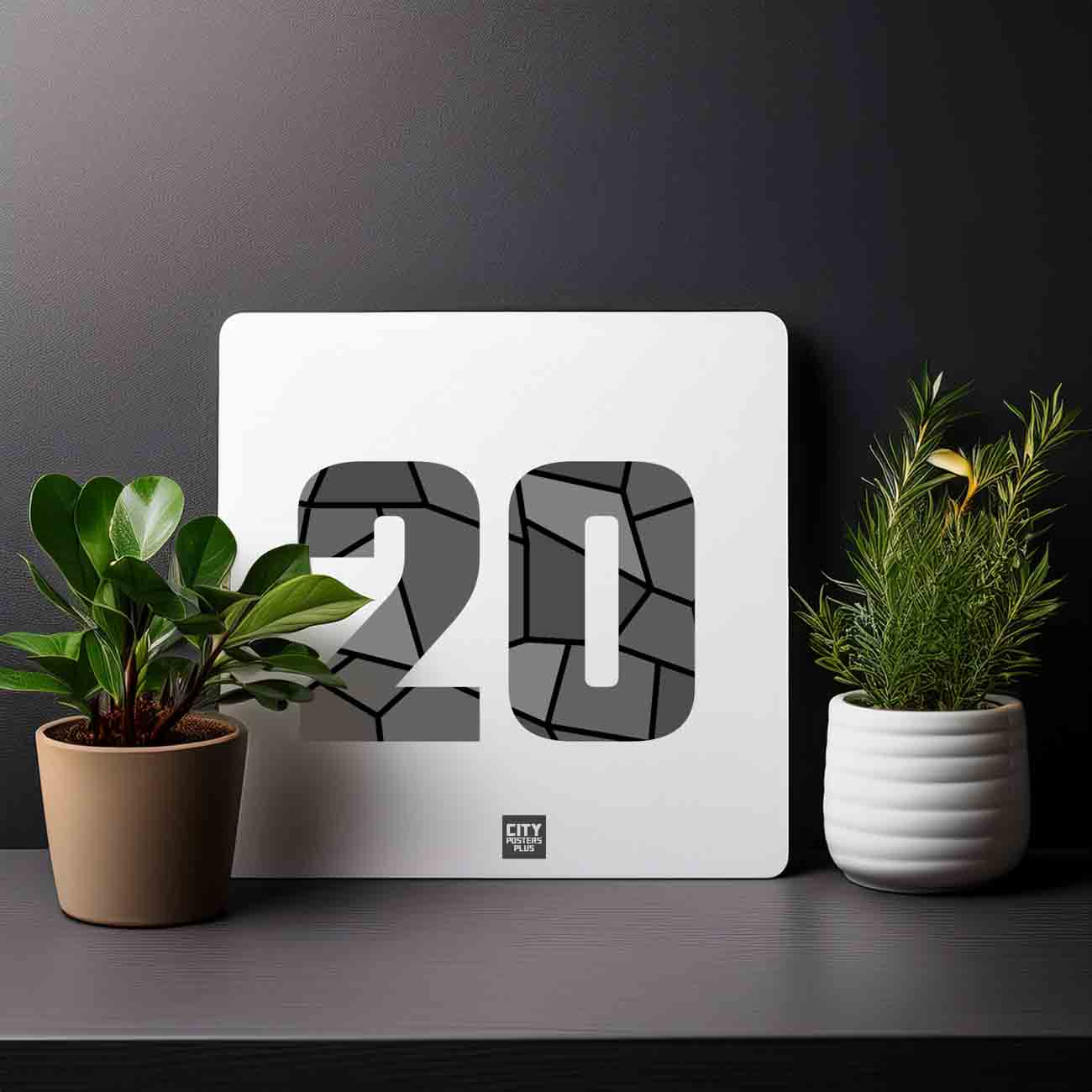 20 Number Mousepad (White)