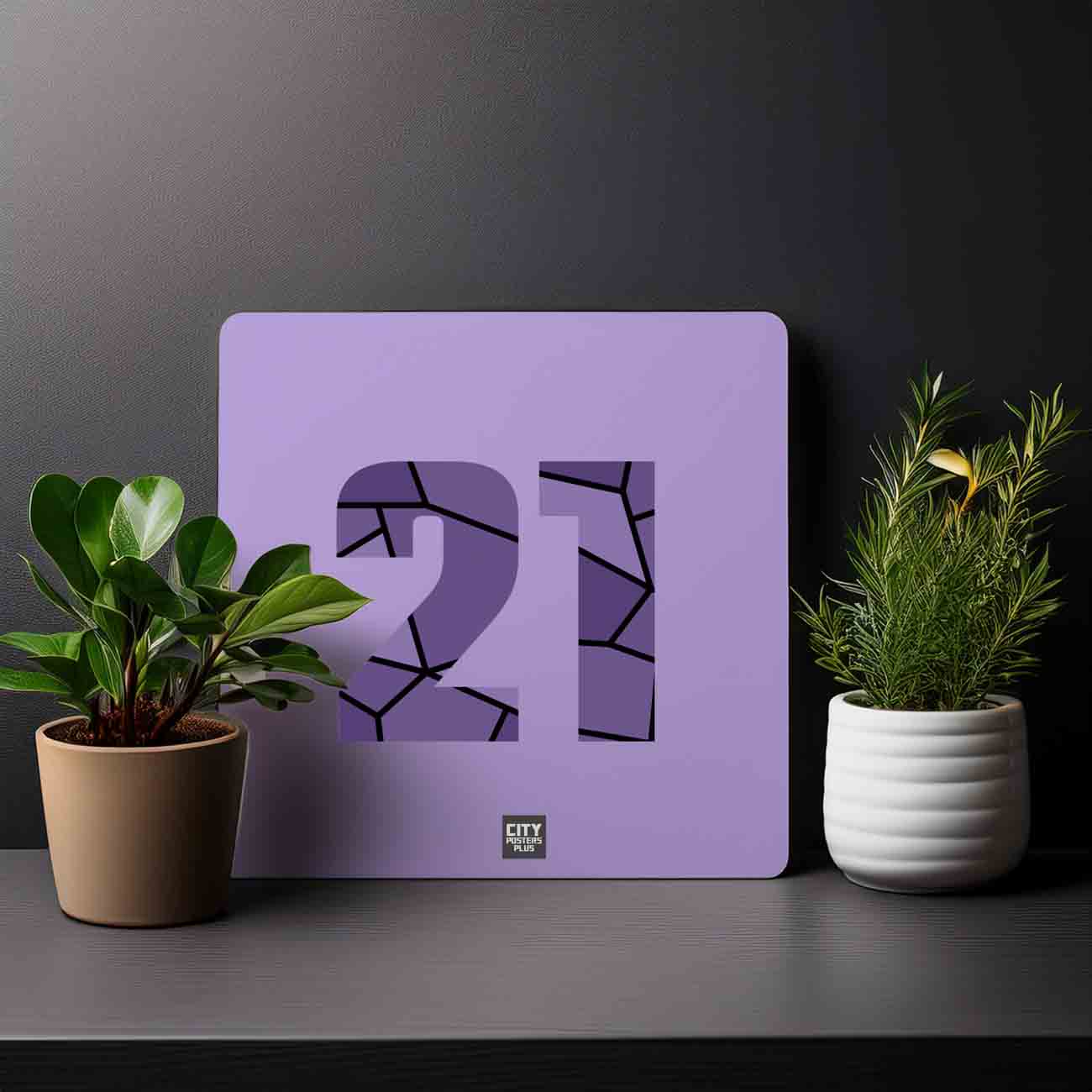 21 Number Mousepad (Iris Lavender)