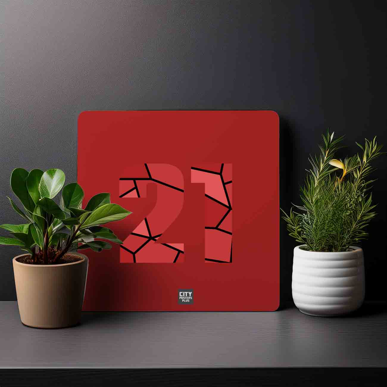 21 Number Mousepad (Red)