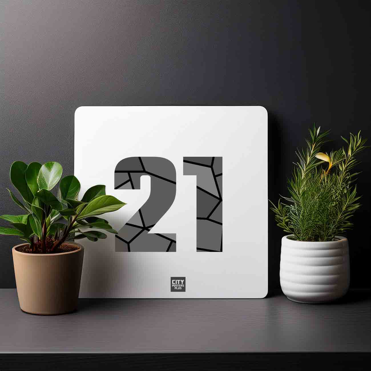 21 Number Mousepad (White)