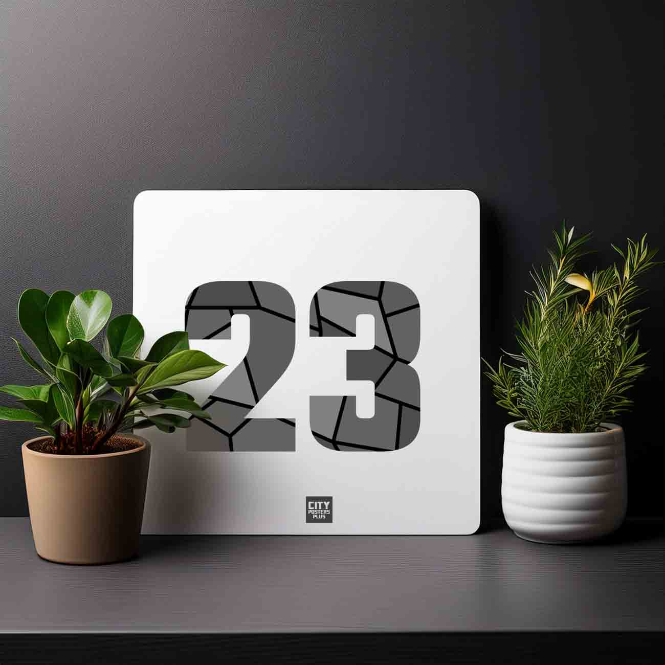 23 Number Mousepad (White)