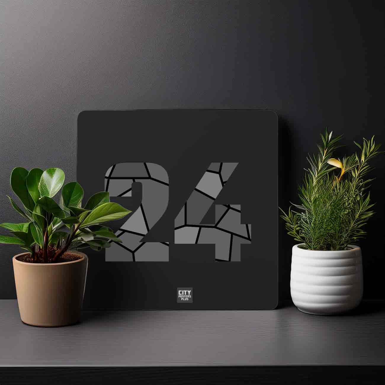 24 Number Mousepad (Black)