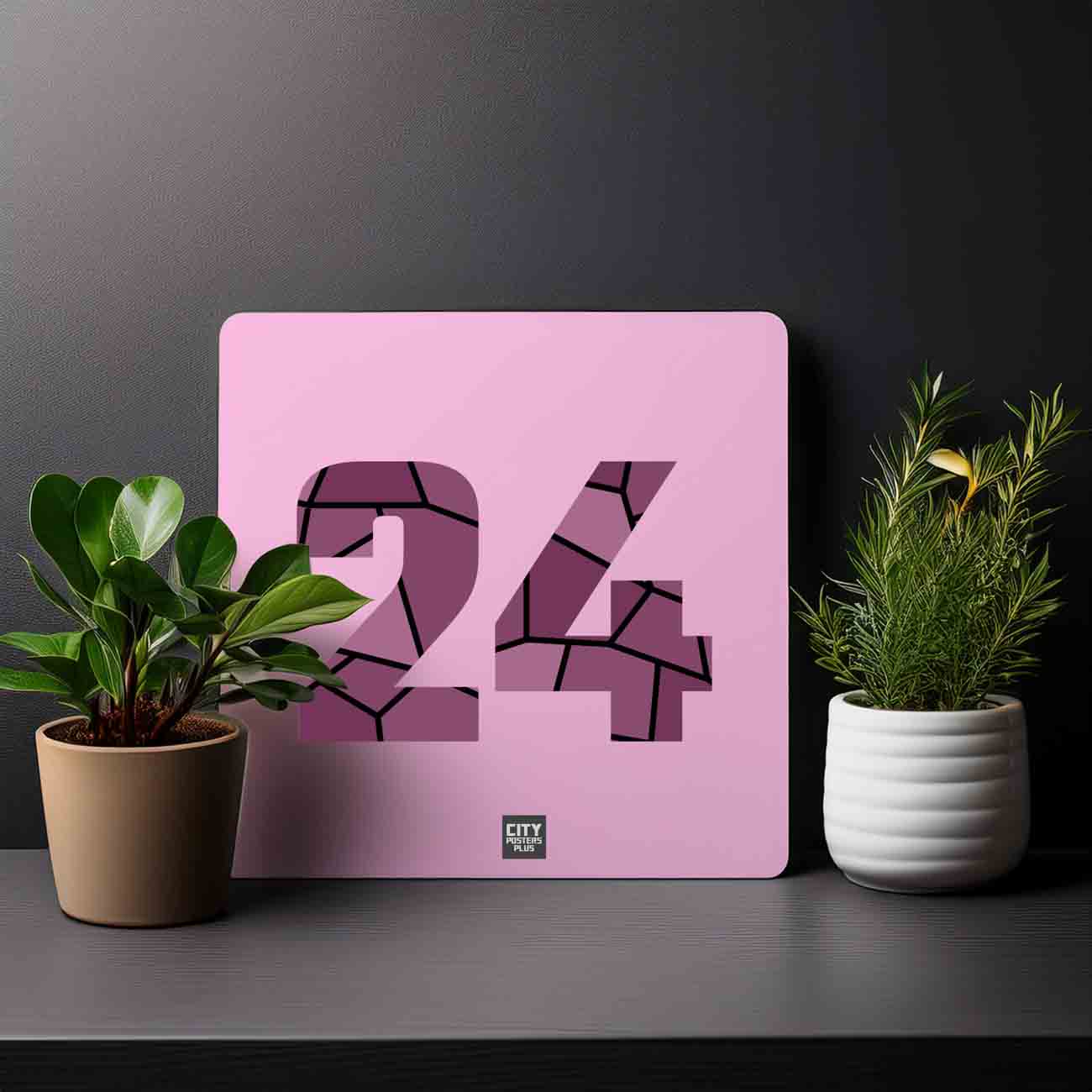 24 Number Mousepad (Light Pink)
