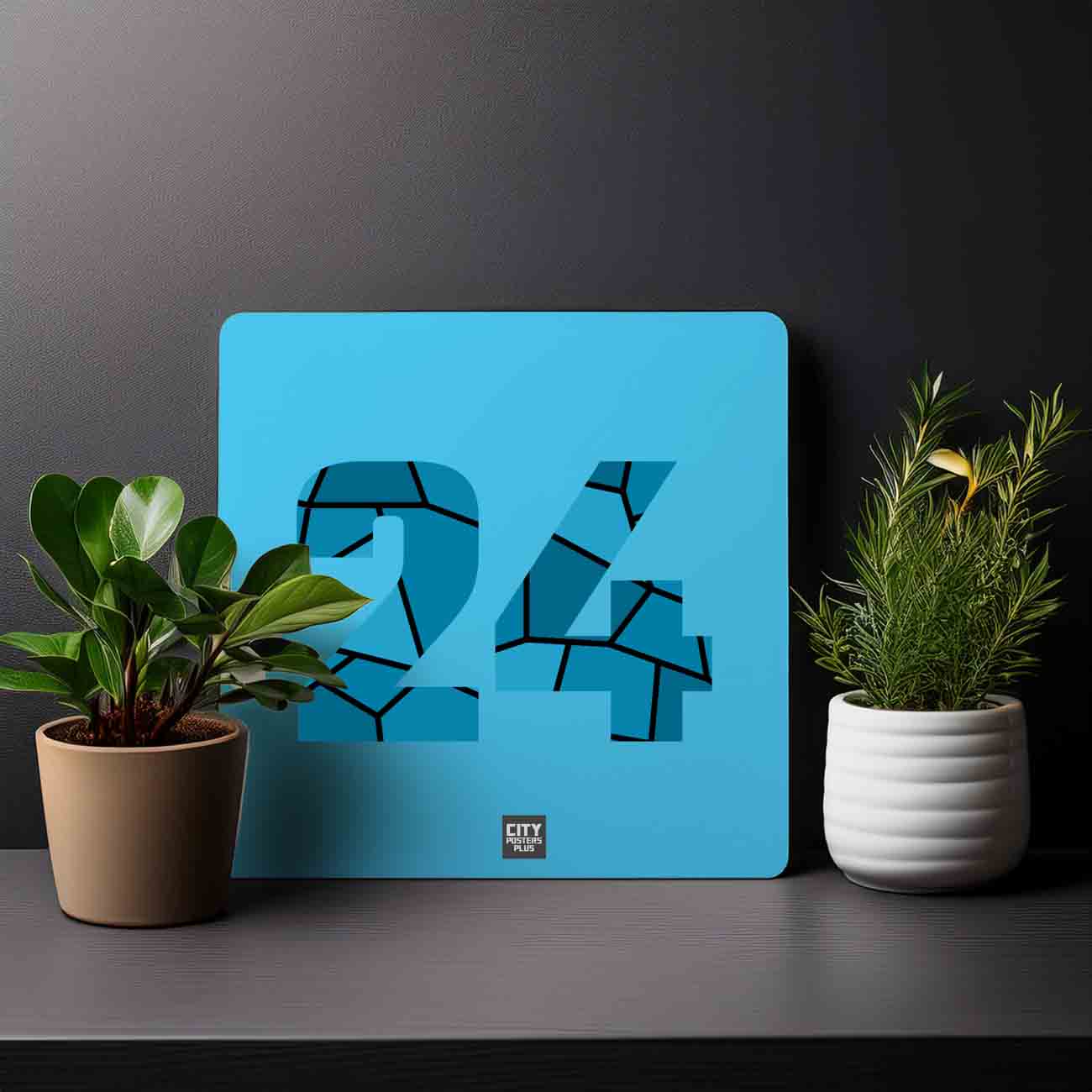 24 Number Mousepad (Sky Blue)