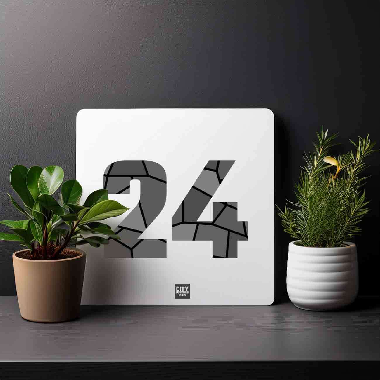 24 Number Mousepad (White)