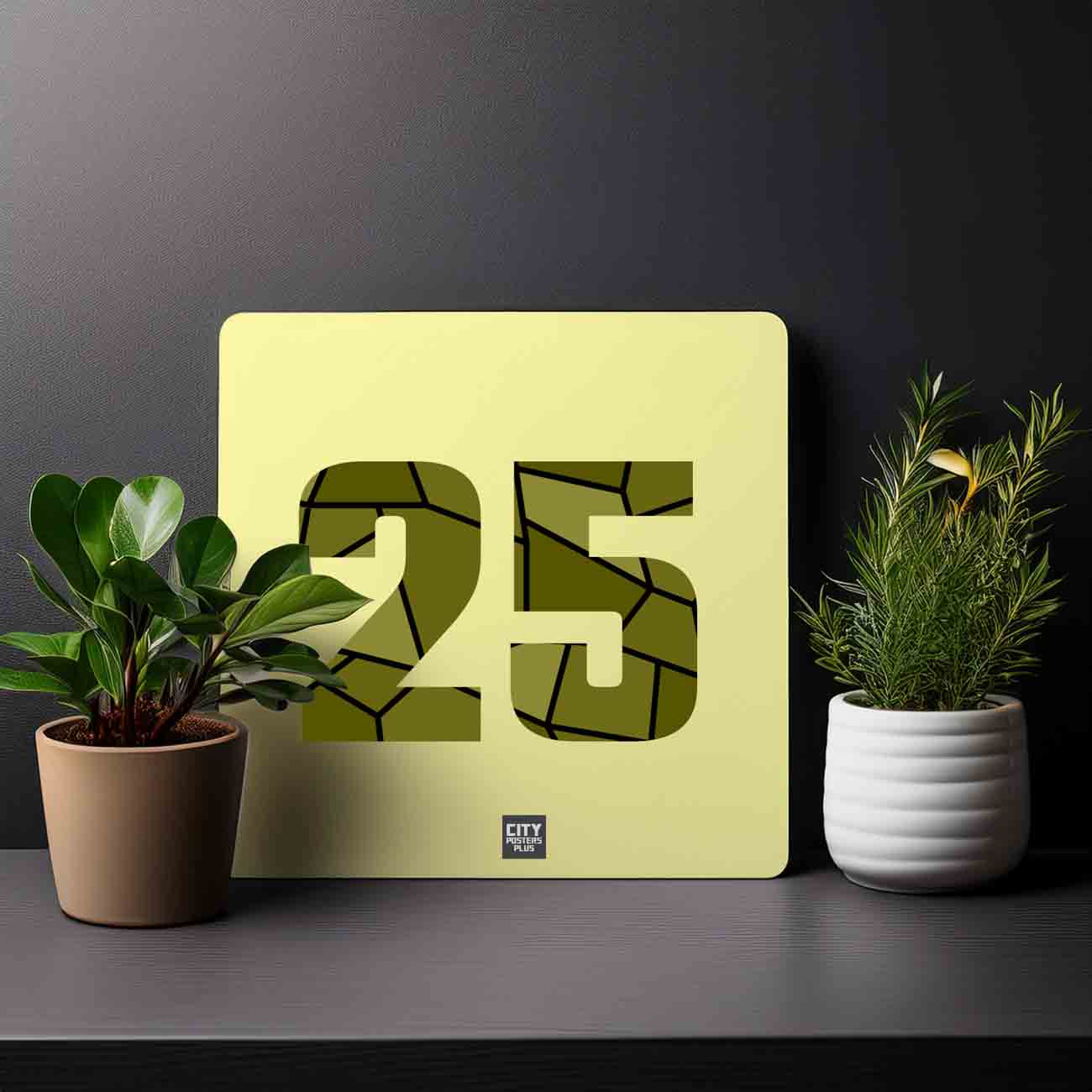 25 Number Mousepad (Butter Yellow)