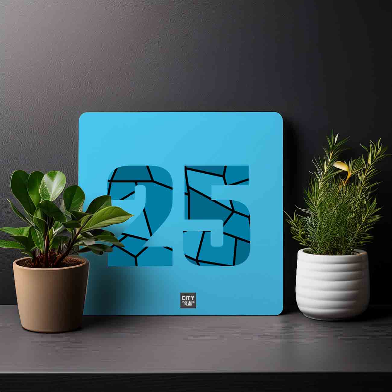 25 Number Mousepad (Sky Blue)