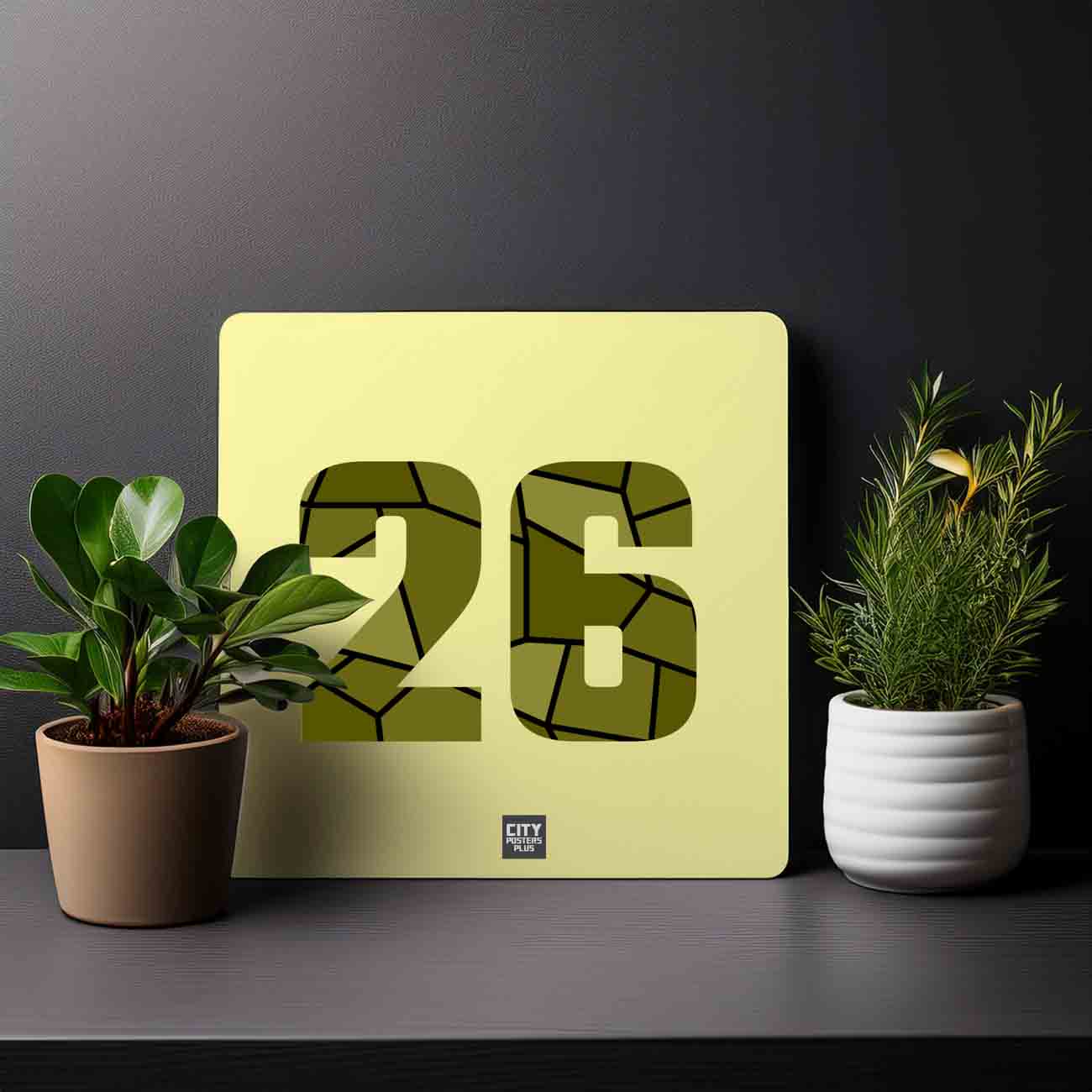 26 Number Mousepad (Butter Yellow)