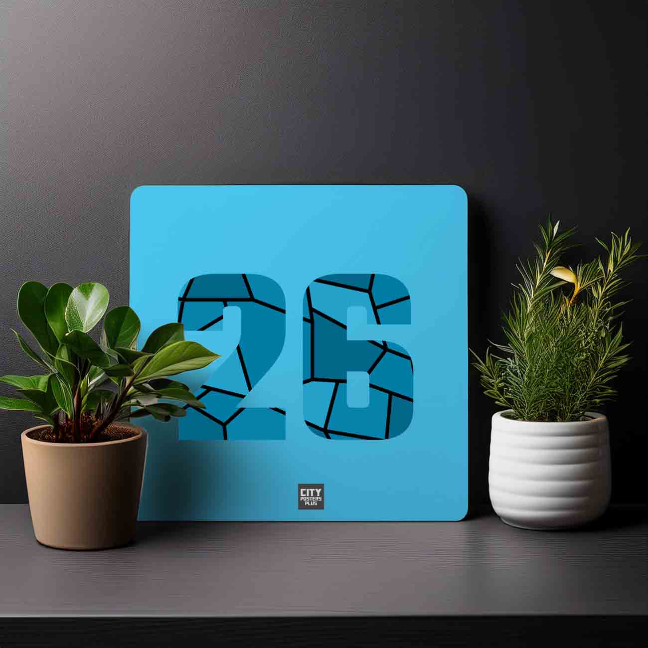 26 Number Mousepad (Sky Blue)