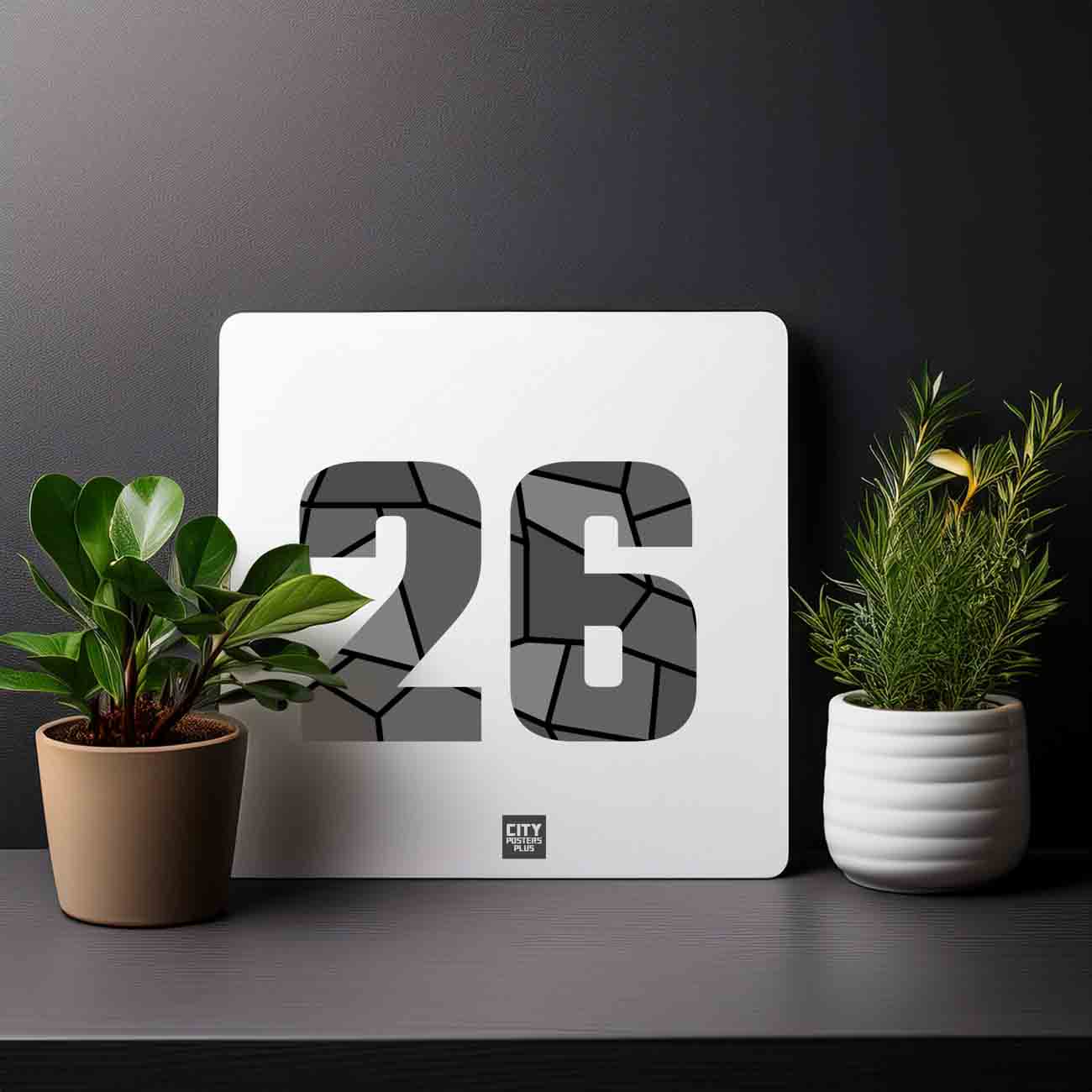 26 Number Mousepad (White)