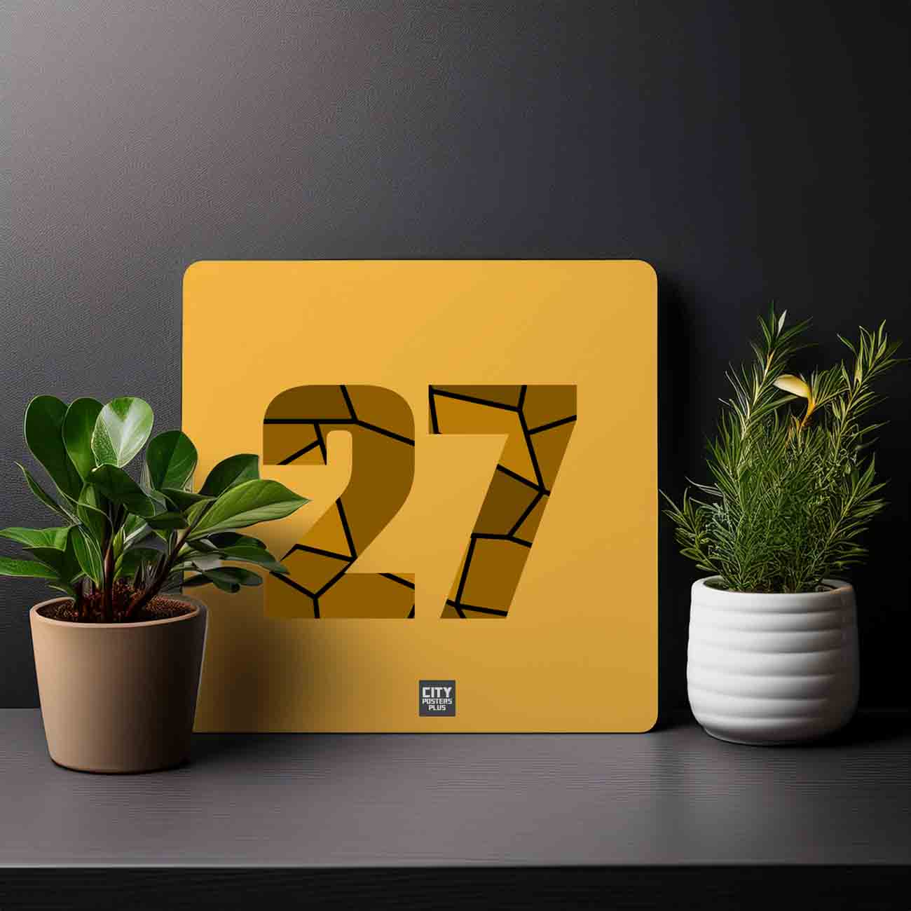 27 Number Mousepad (Golden Yellow)