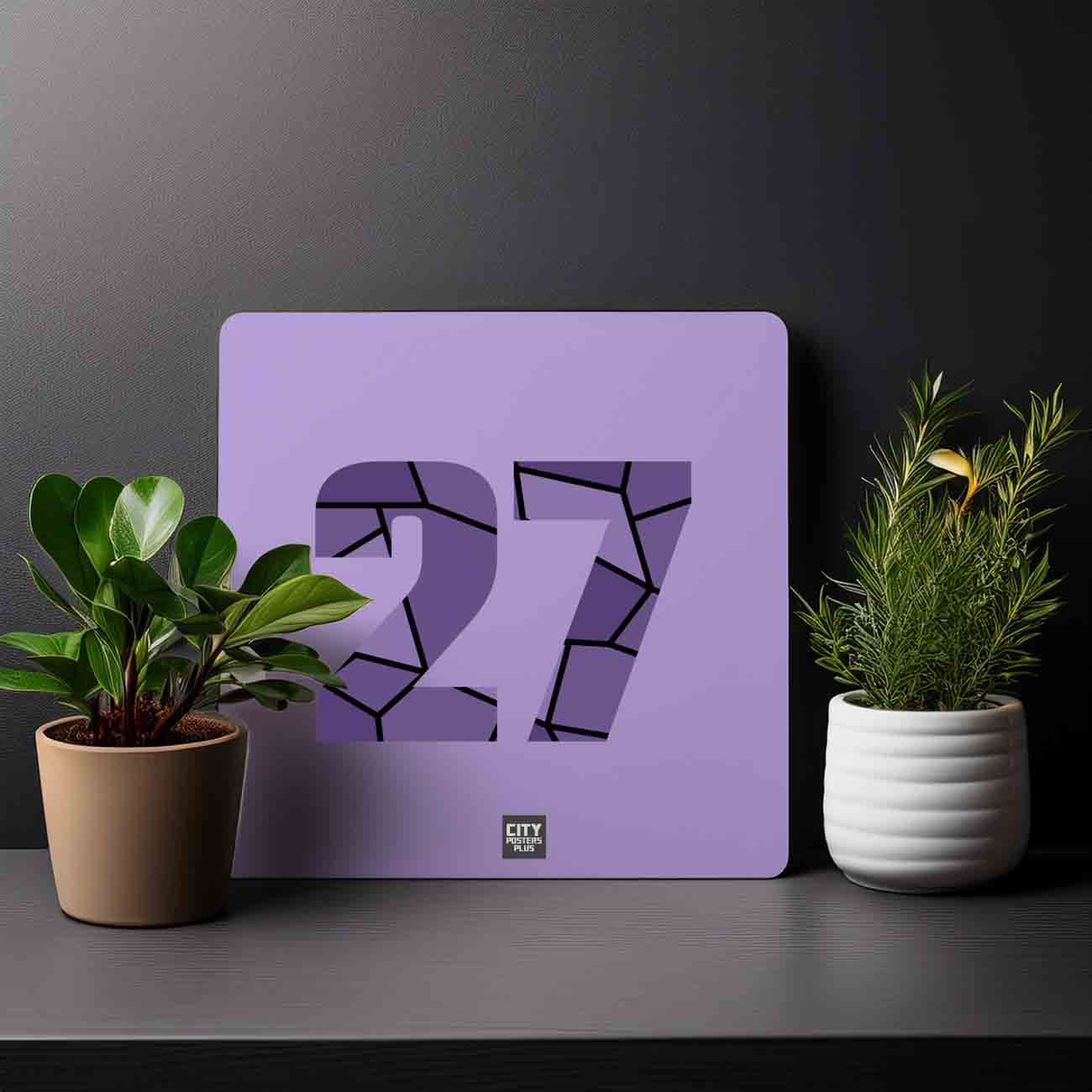 27 Number Mousepad (Iris Lavender)