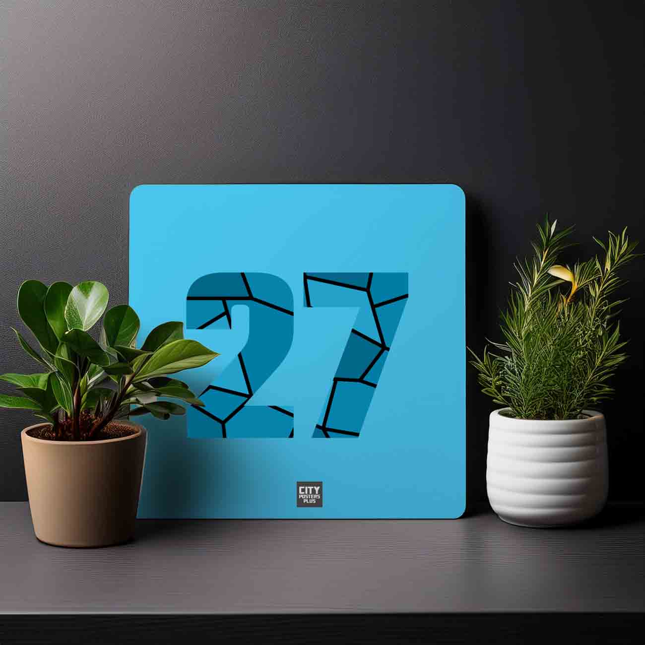 27 Number Mousepad (Sky Blue)
