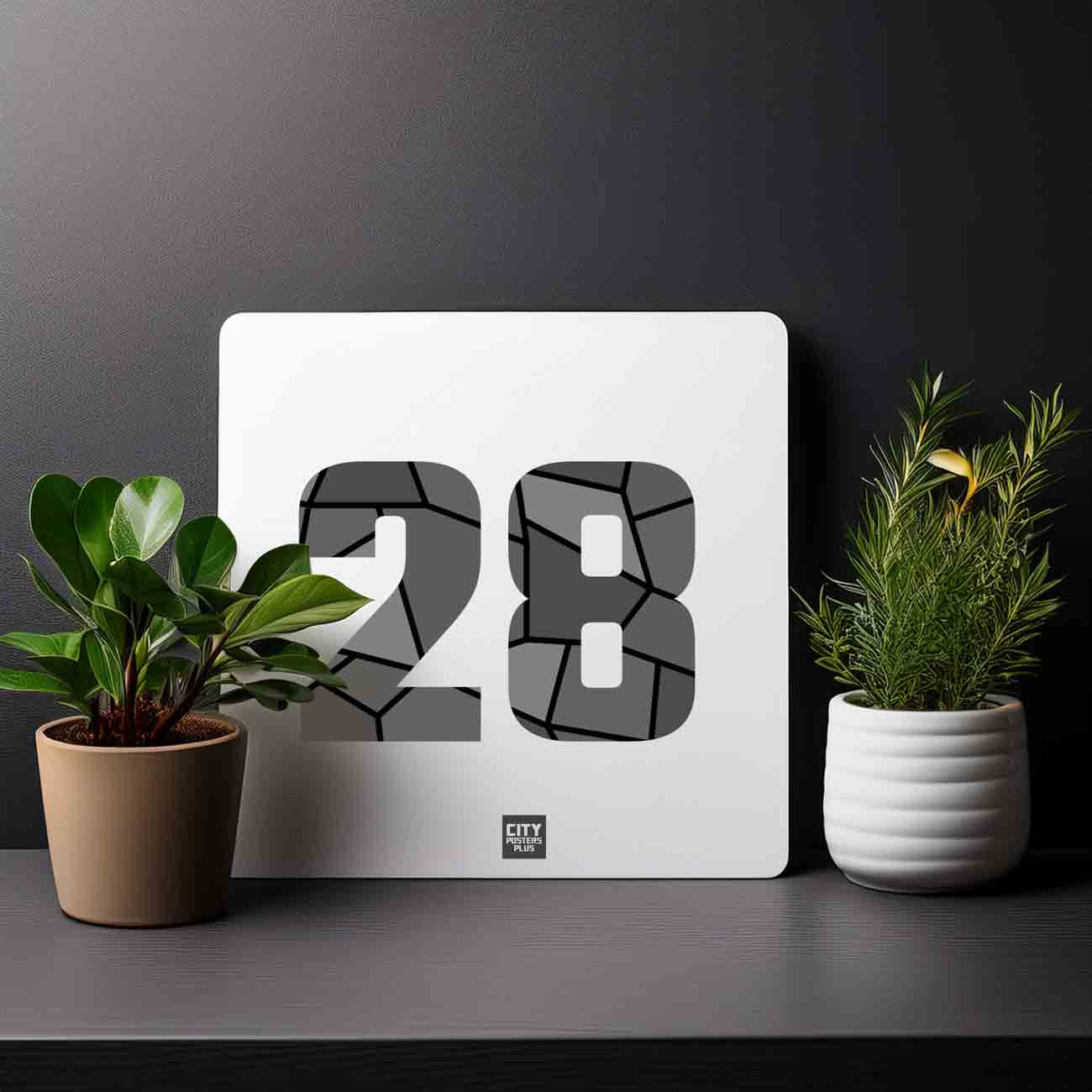 28 Number Mousepad (White)