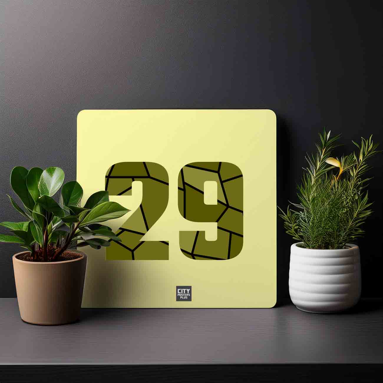 29 Number Mousepad (Butter Yellow)