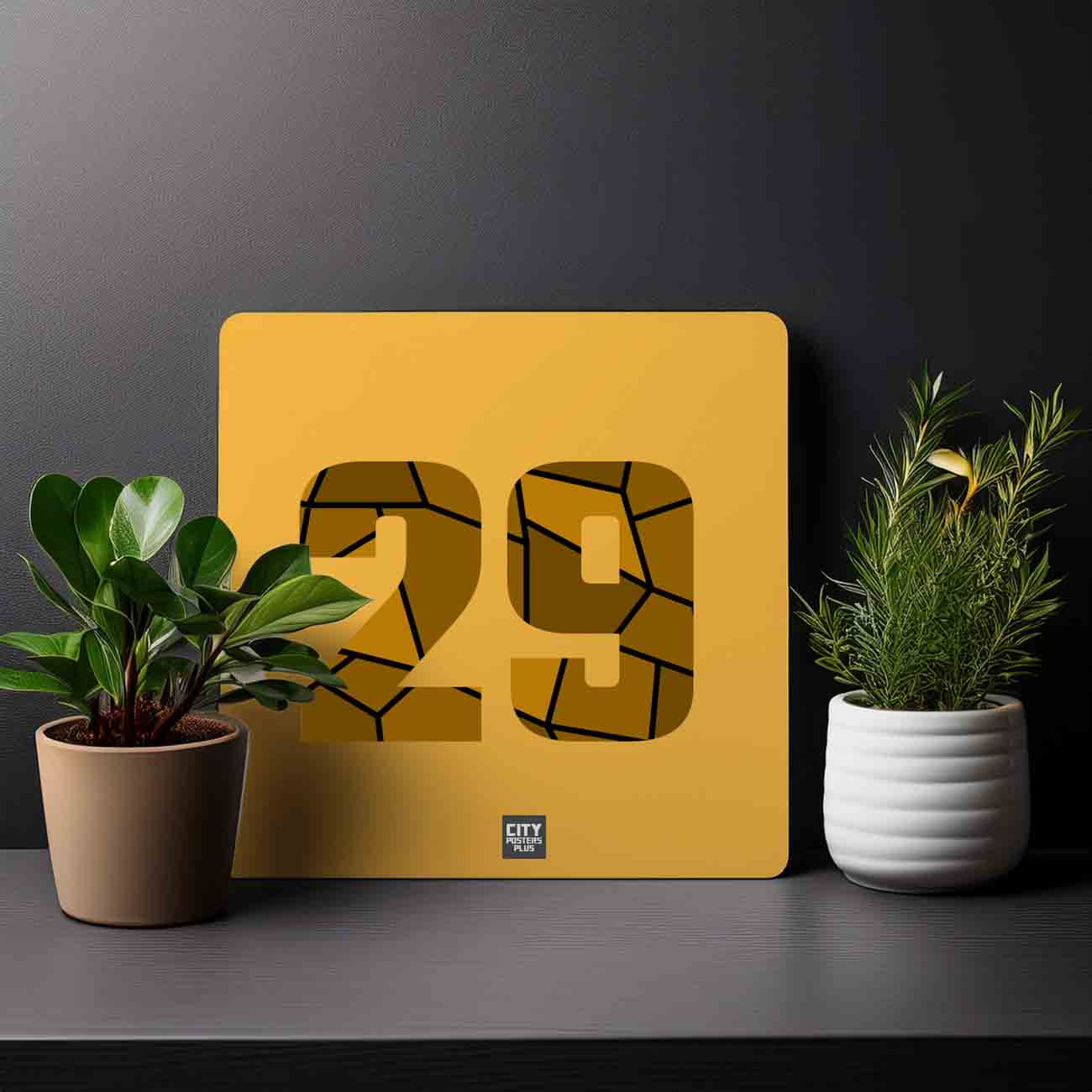 29 Number Mousepad (Golden Yellow)