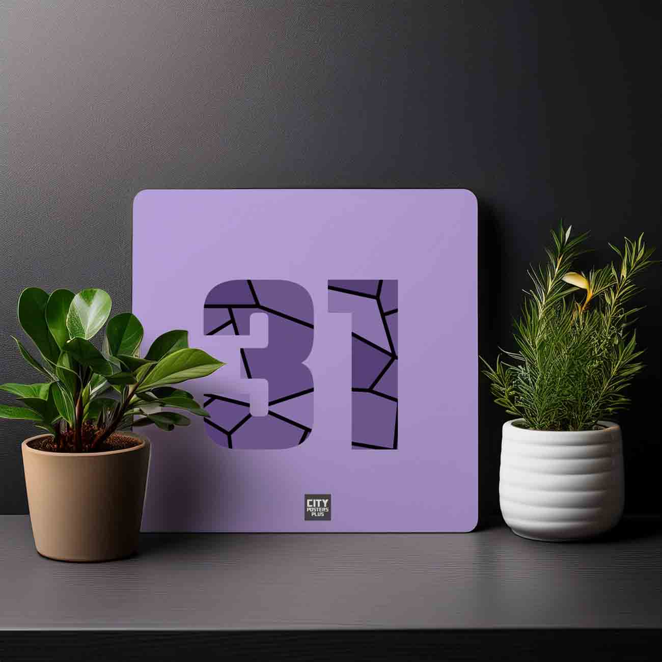 31 Number Mousepad (Iris Lavender)