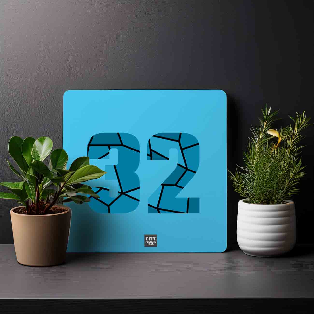 32 Number Mousepad (Sky Blue)