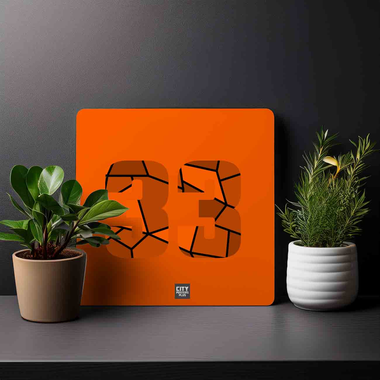 33 Number Mousepad (Orange)