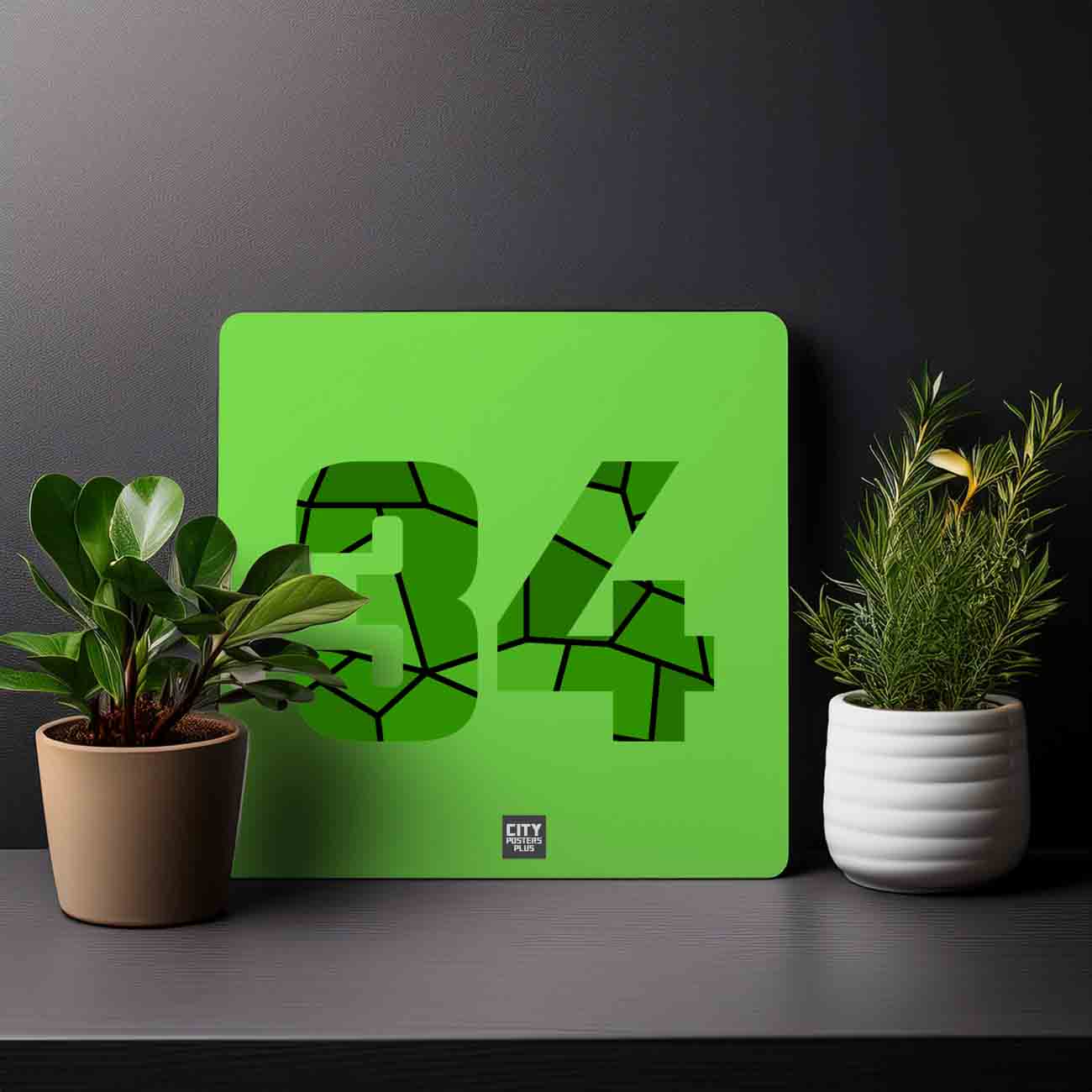 34 Number Mousepad (Liril Green)