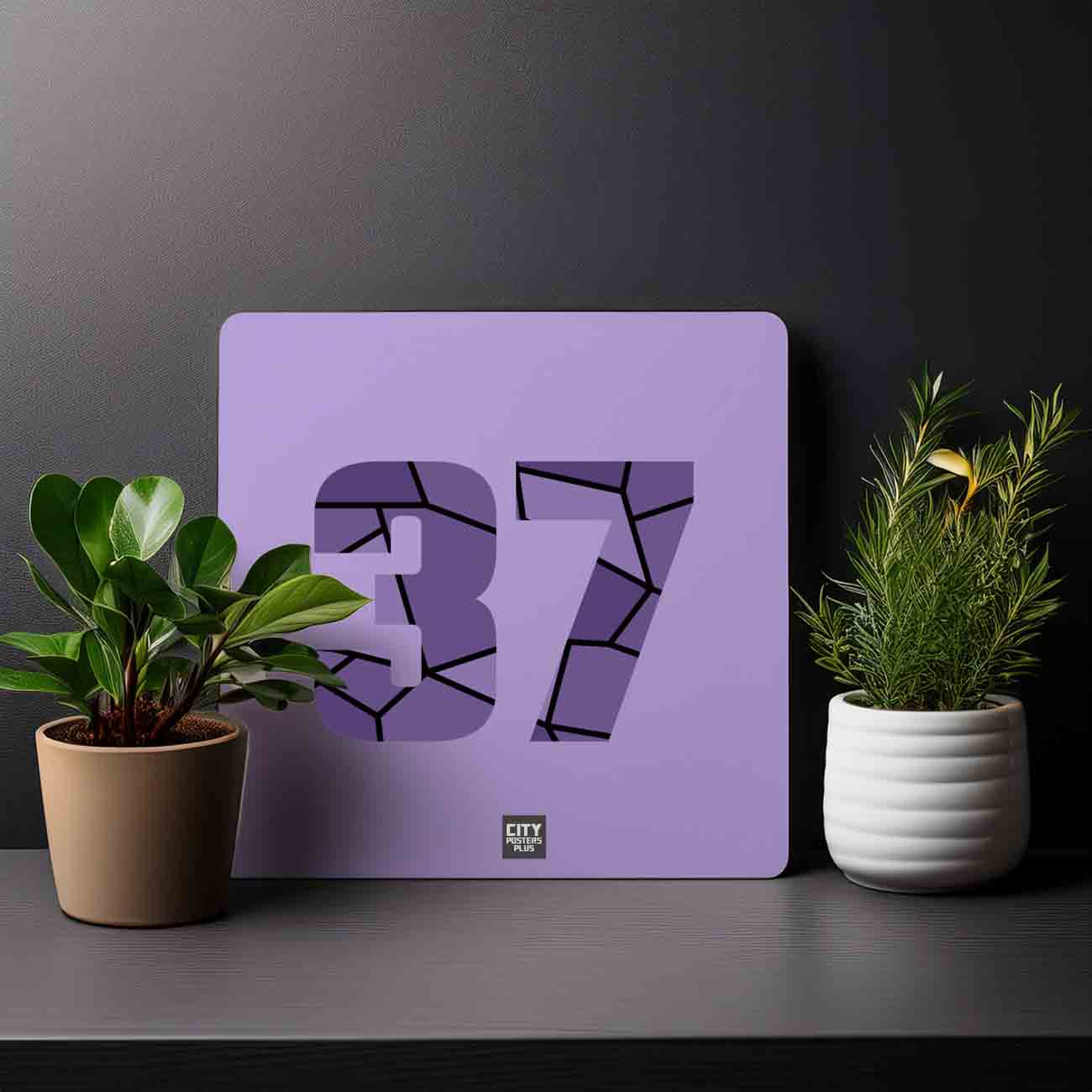 37 Number Mousepad (Iris Lavender)